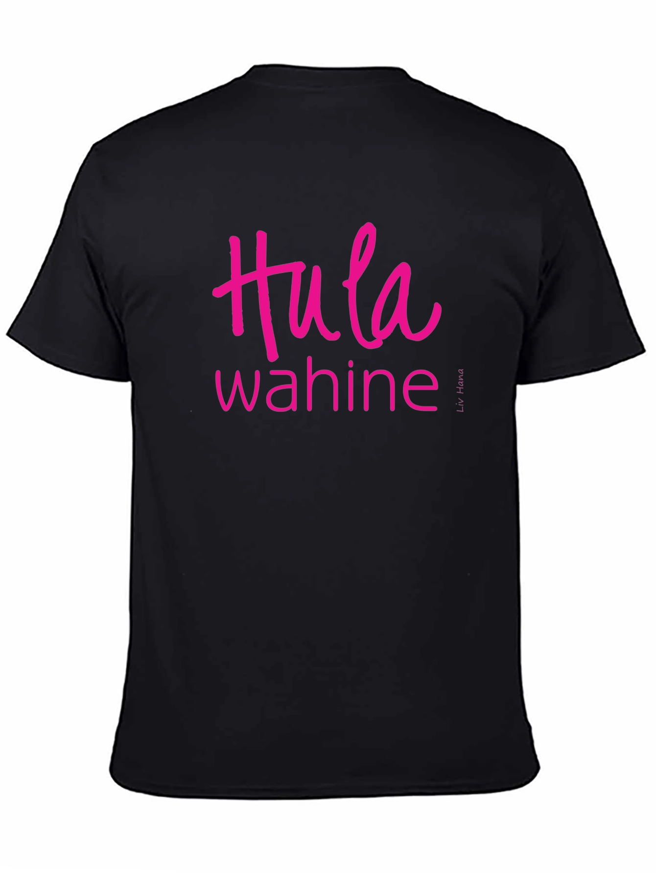 Hula Wahine Graphic Tee - Casual Black T-Shirt