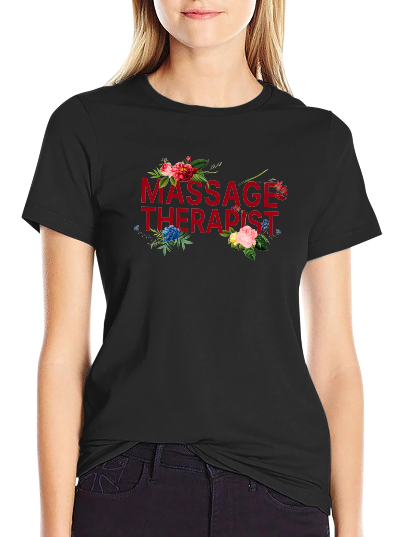 Floral Massage Therapist T-Shirt