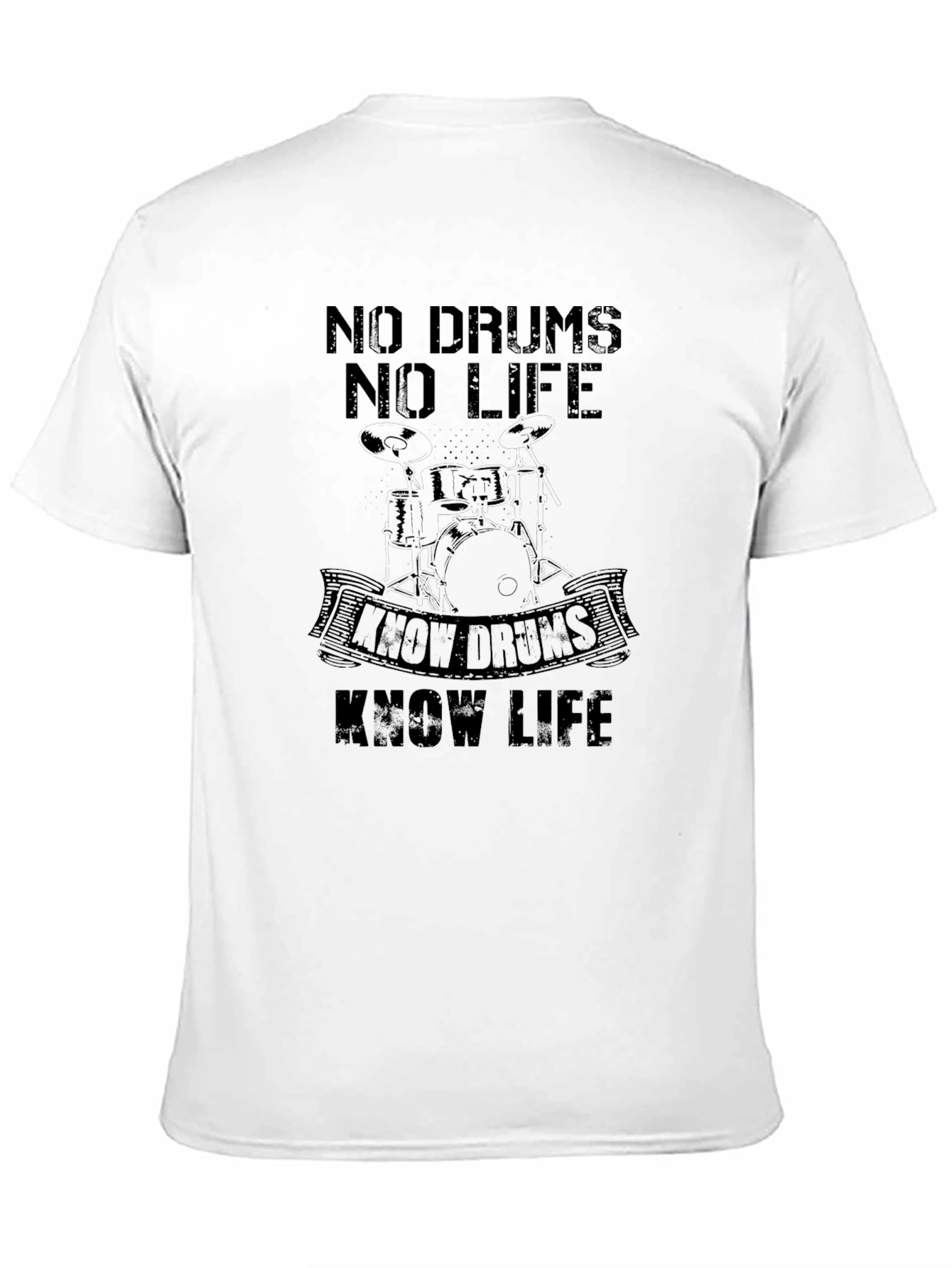 No Drums No Life T-Shirt - Black