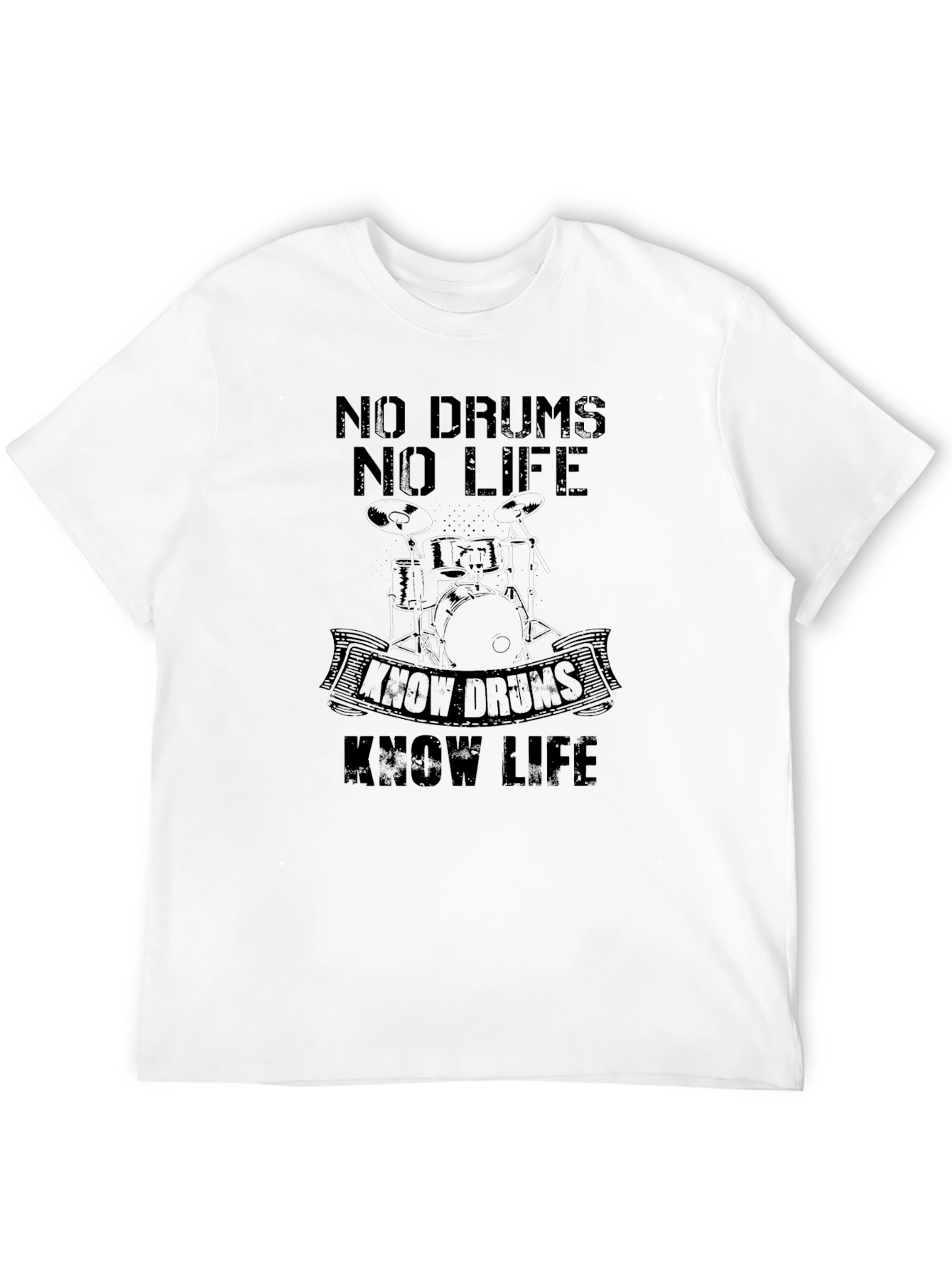 No Drums No Life T-Shirt - Black