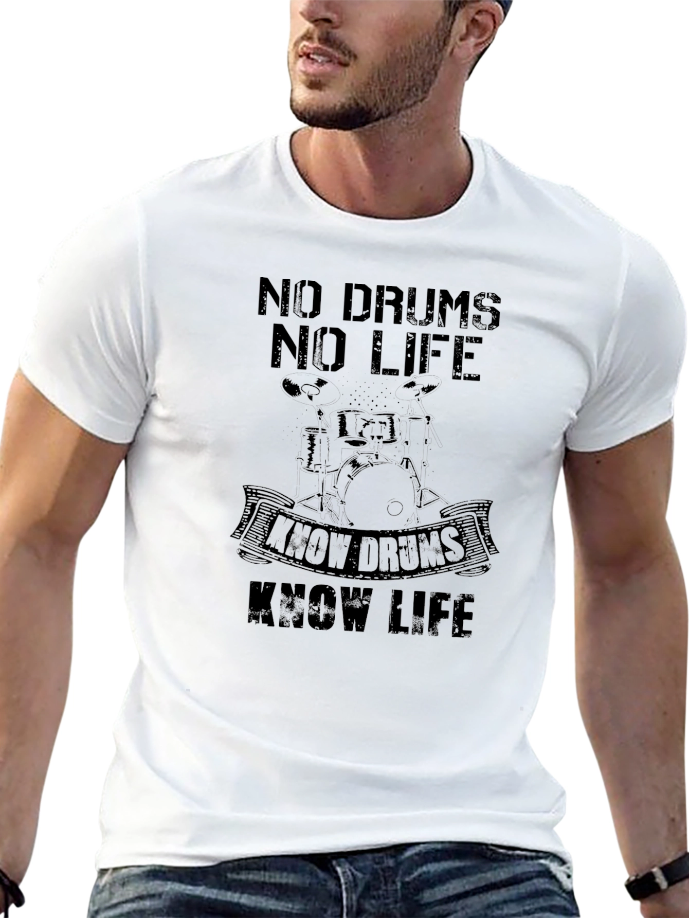 No Drums No Life T-Shirt - Black
