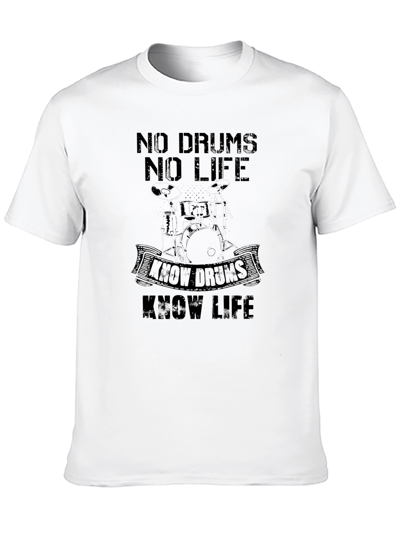 No Drums No Life T-Shirt - Black