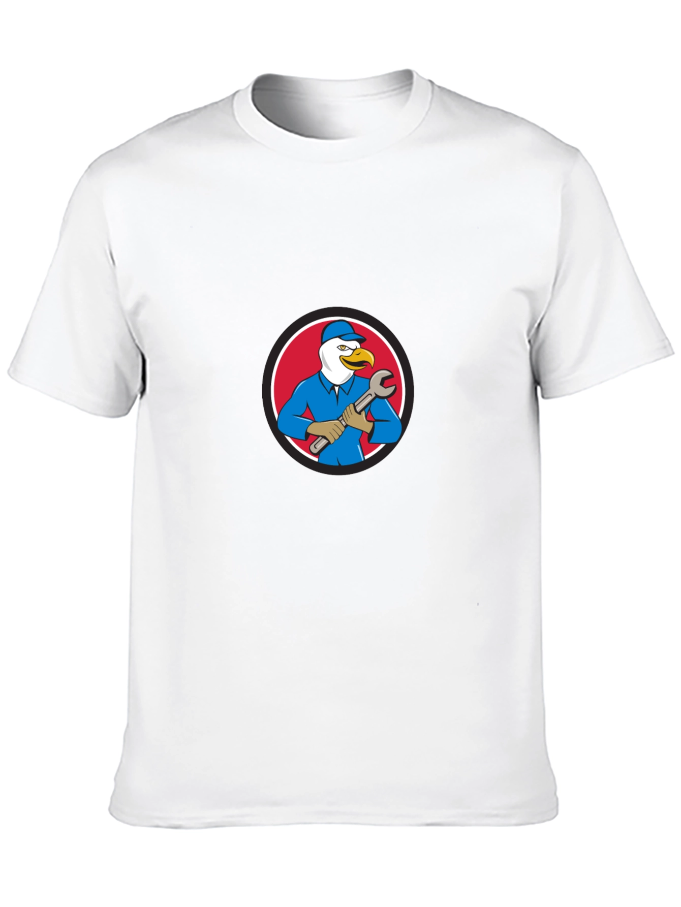 Eagle Mechanic Cartoon T-Shirt