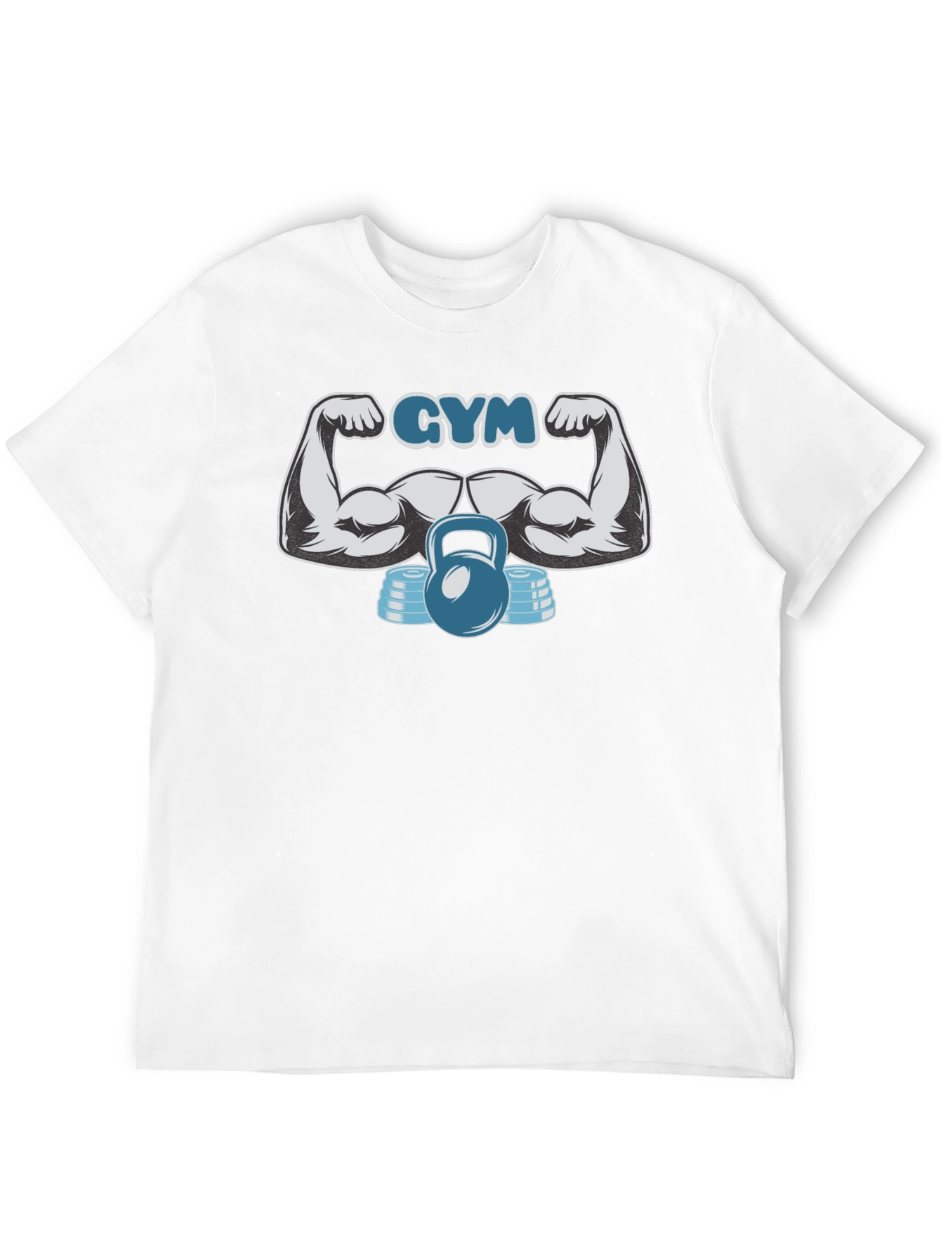 GYM Motivation T-Shirt - Strong Arm Kettlebell Design