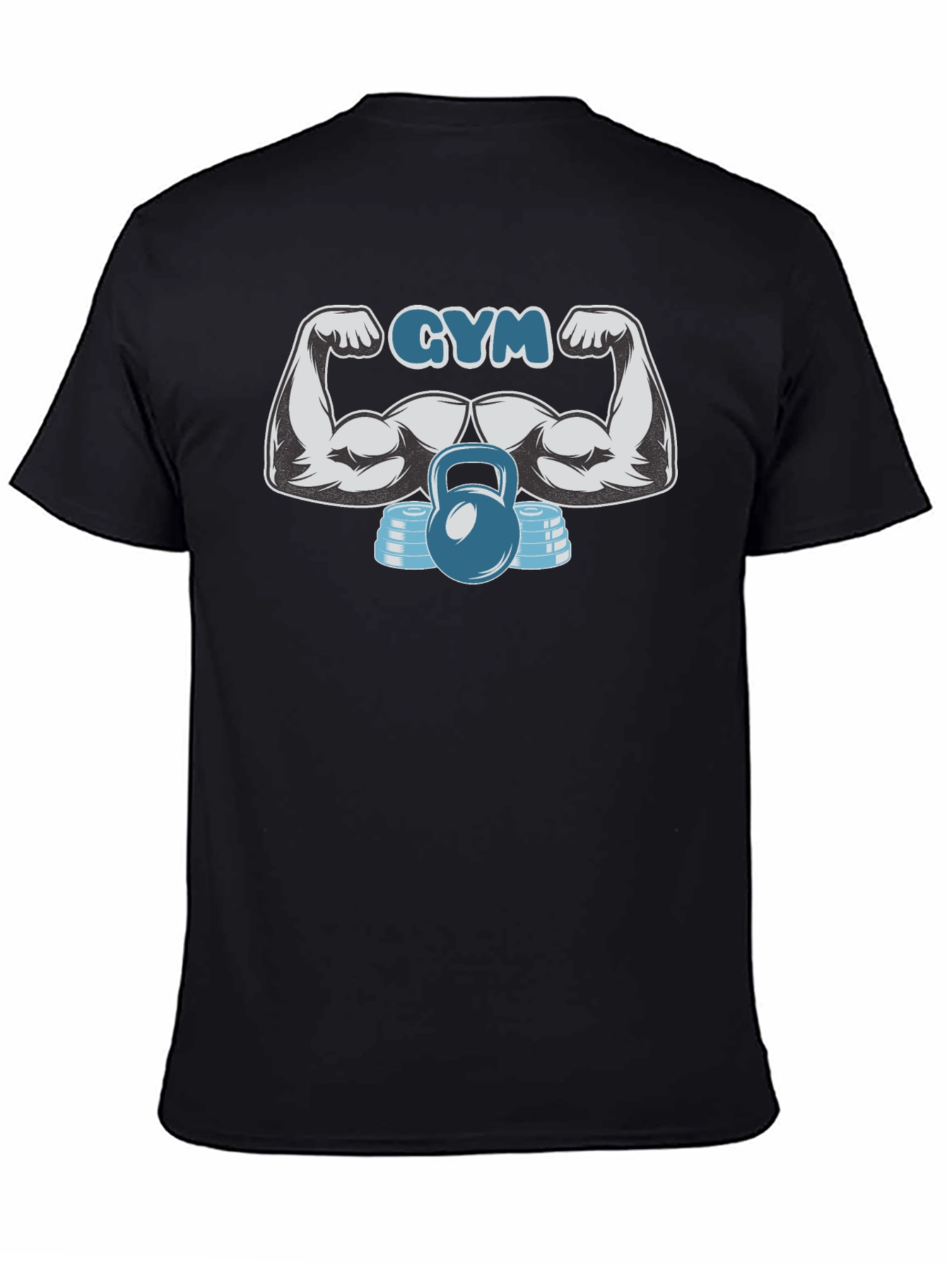 GYM Motivation T-Shirt - Strong Arm Kettlebell Design