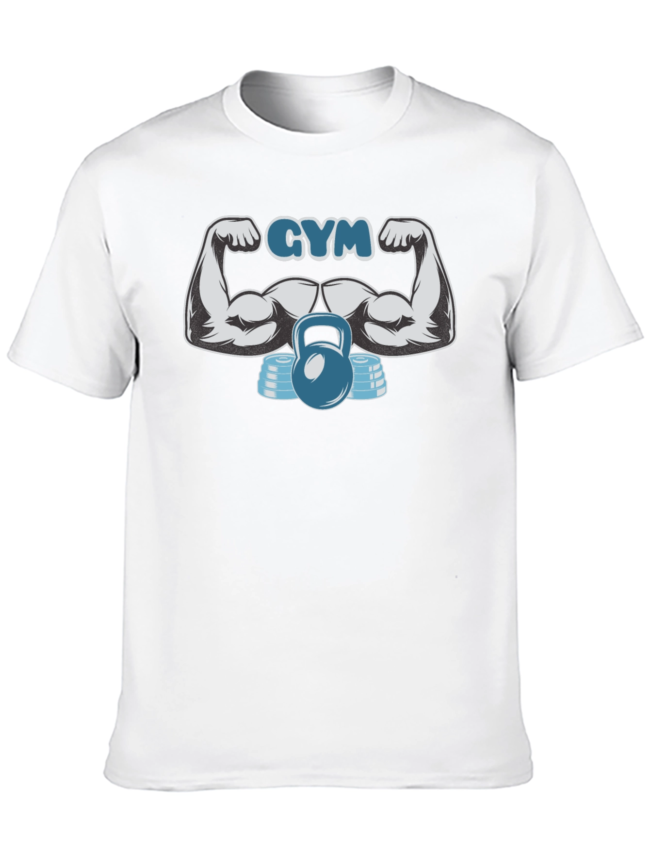 GYM Motivation T-Shirt - Strong Arm Kettlebell Design