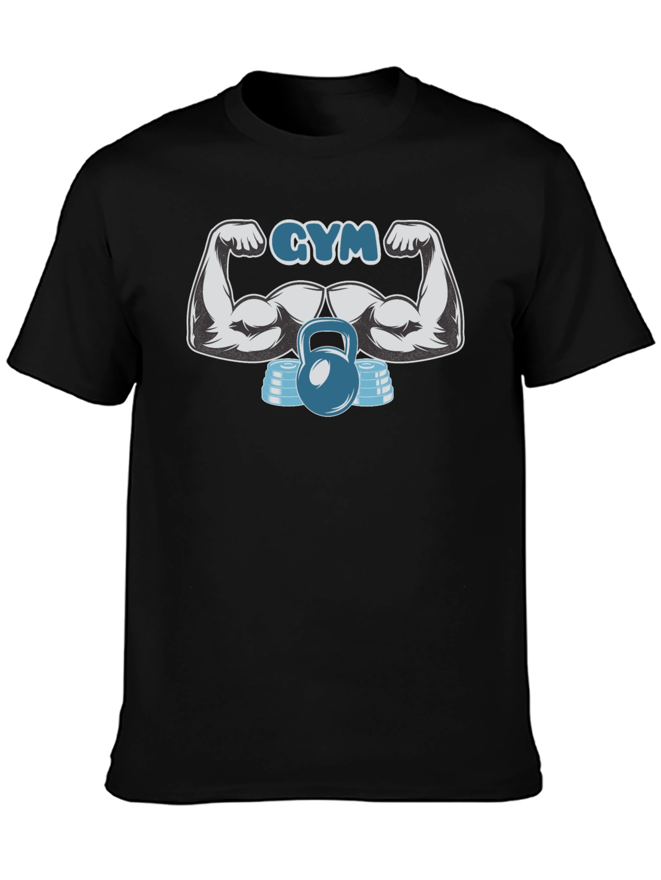 GYM Motivation T-Shirt - Strong Arm Kettlebell Design