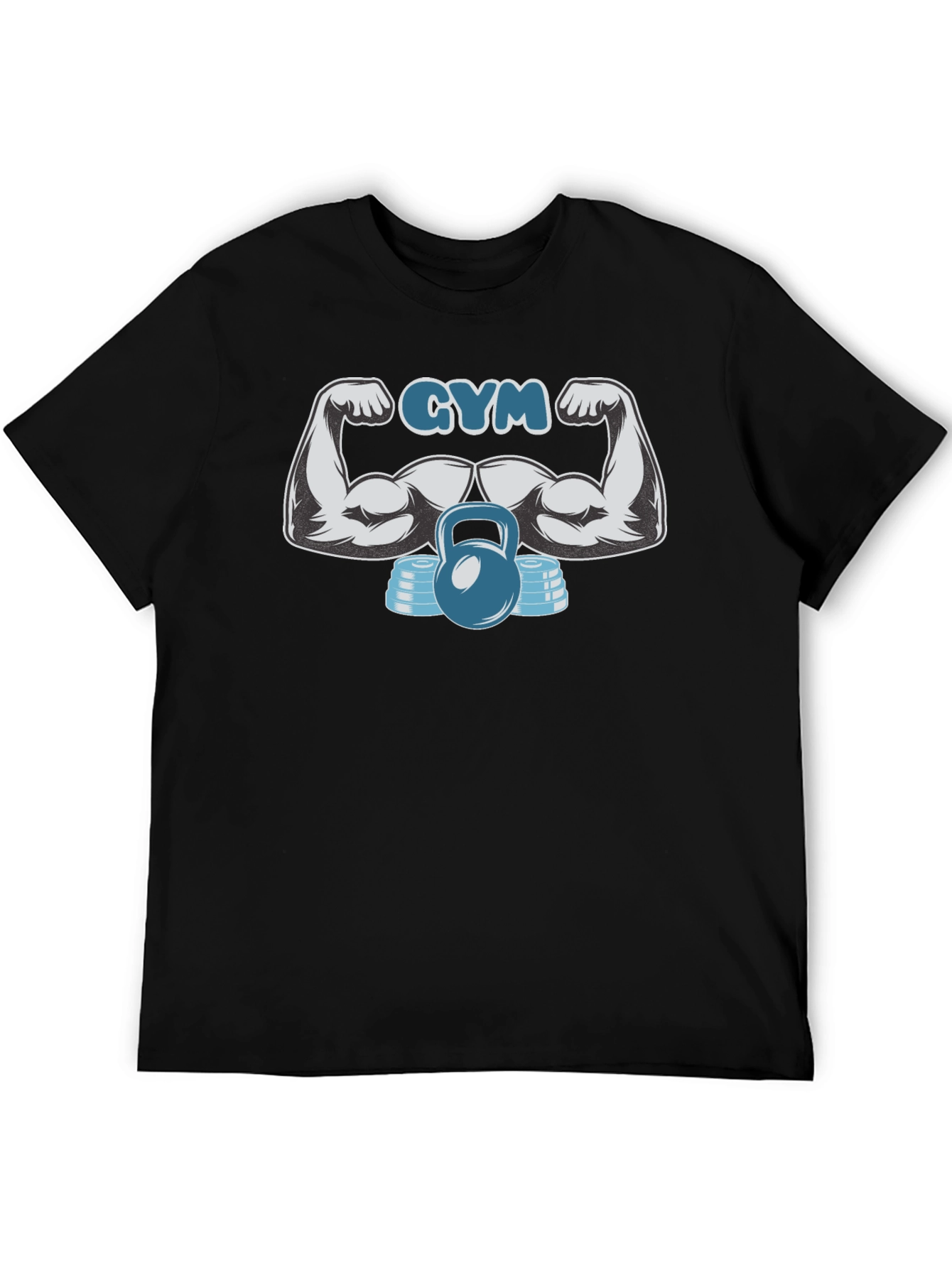 GYM Motivation T-Shirt - Strong Arm Kettlebell Design