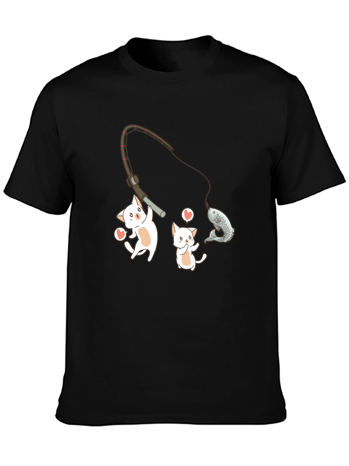 Kitten Fishing Graphic Tee