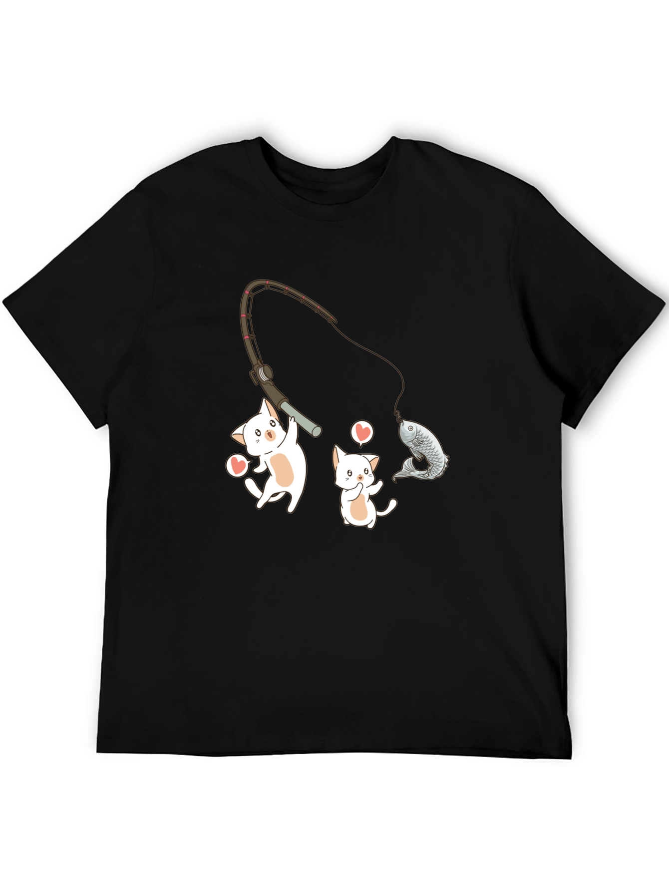 Kitten Fishing Graphic Tee