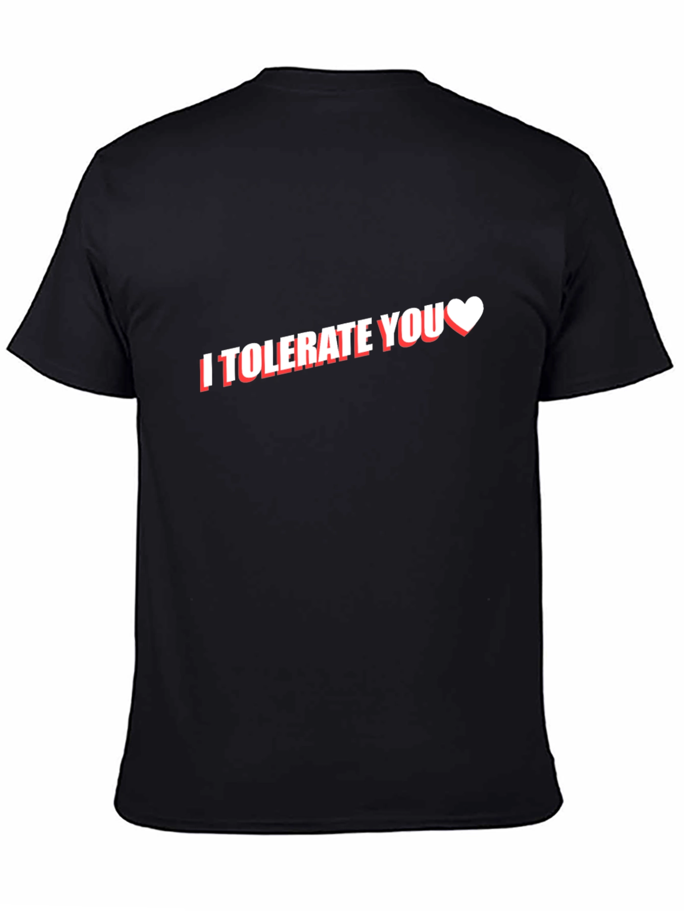 I Tolerate You Black Cotton Graphic Tee