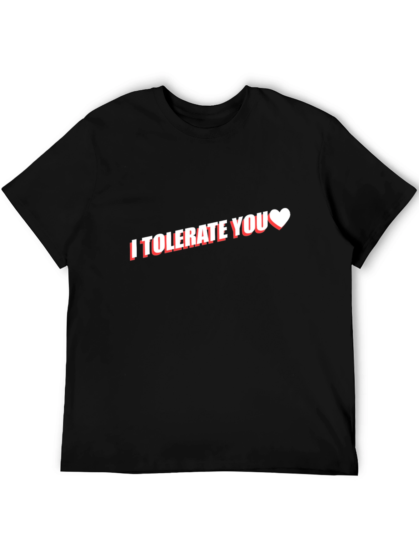 I Tolerate You Black Cotton Graphic Tee