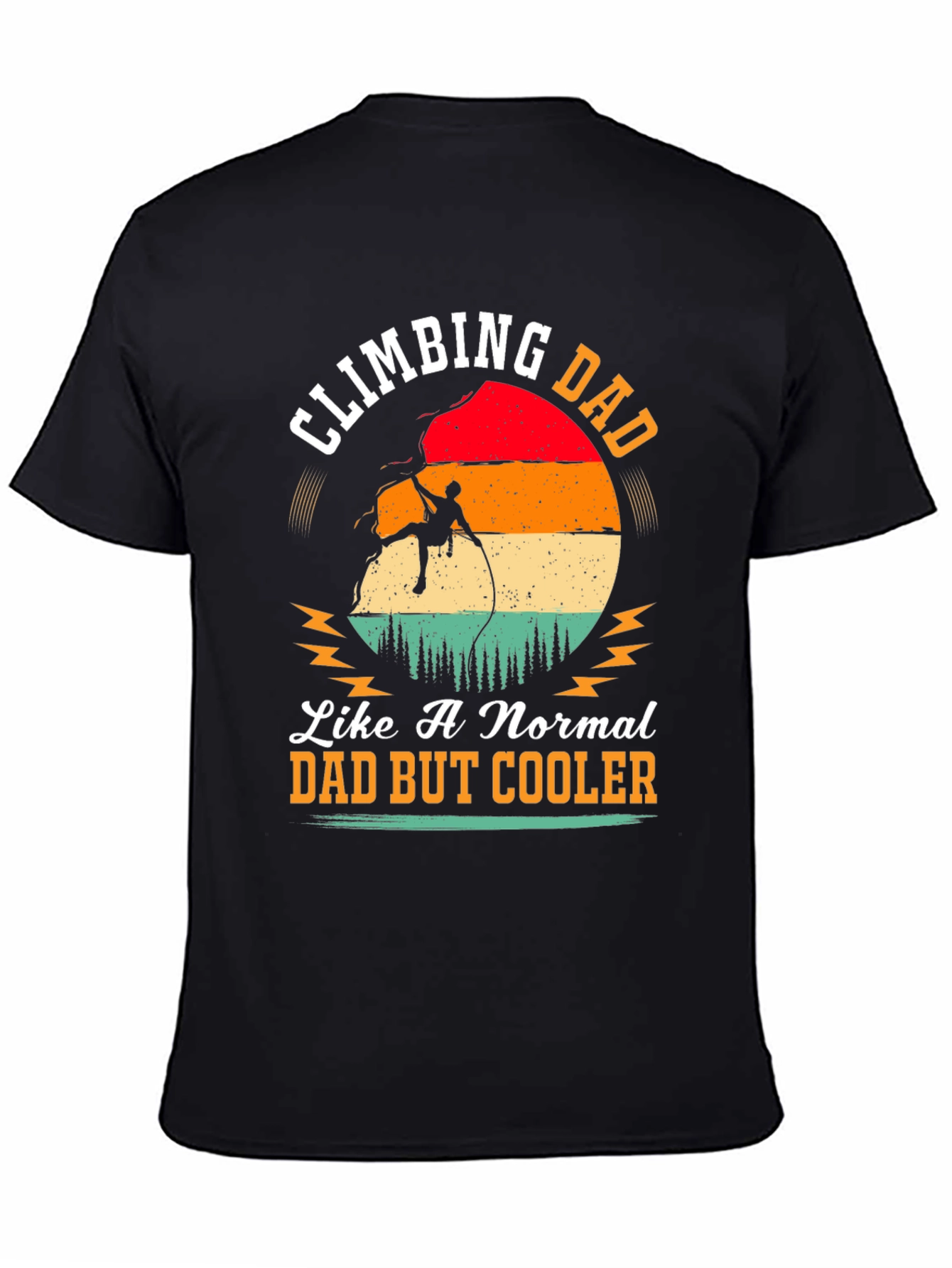 Climbing Dad Graphic Tee - Cool Fathers Day Gift