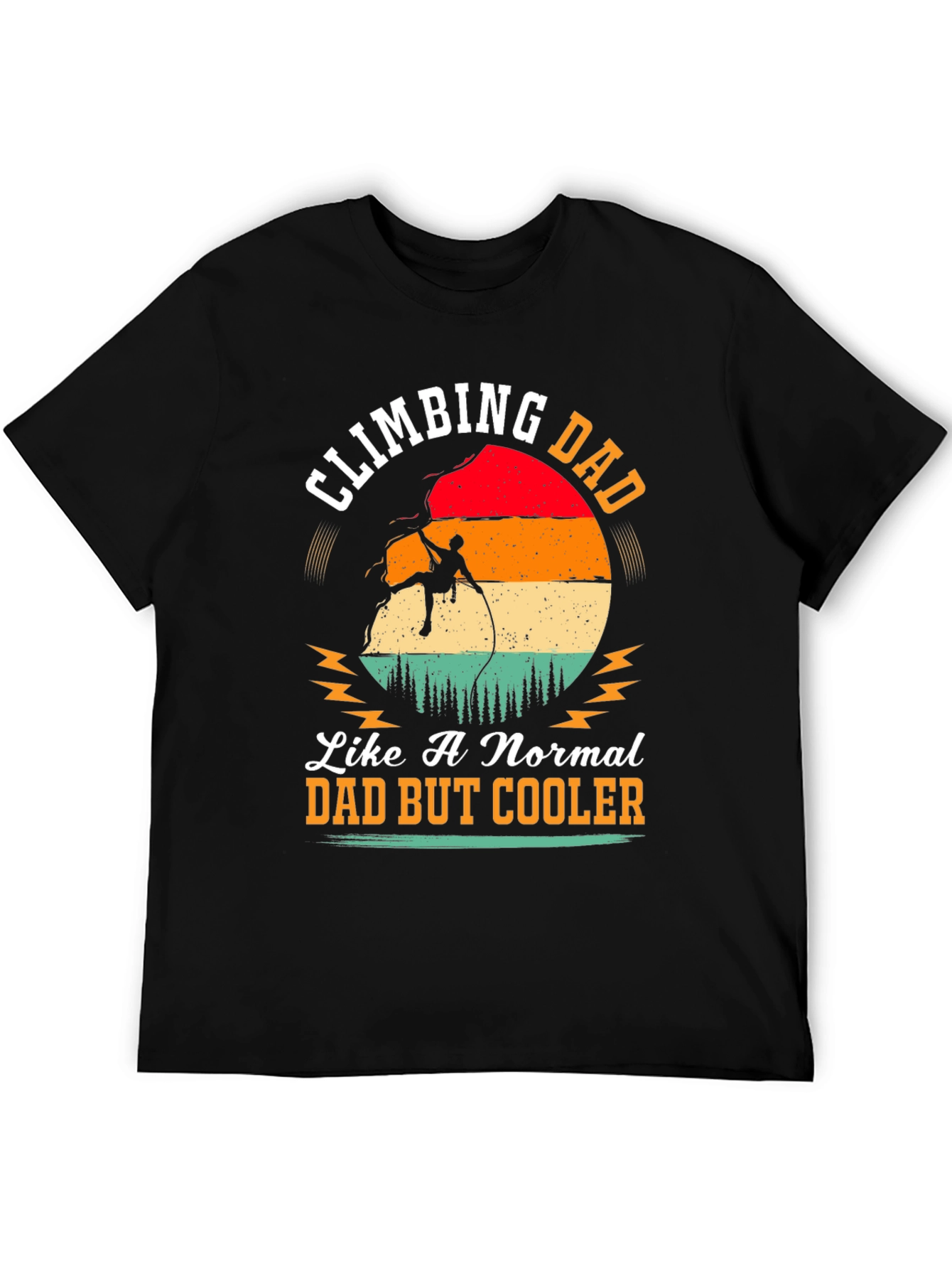 Climbing Dad Graphic Tee - Cool Fathers Day Gift