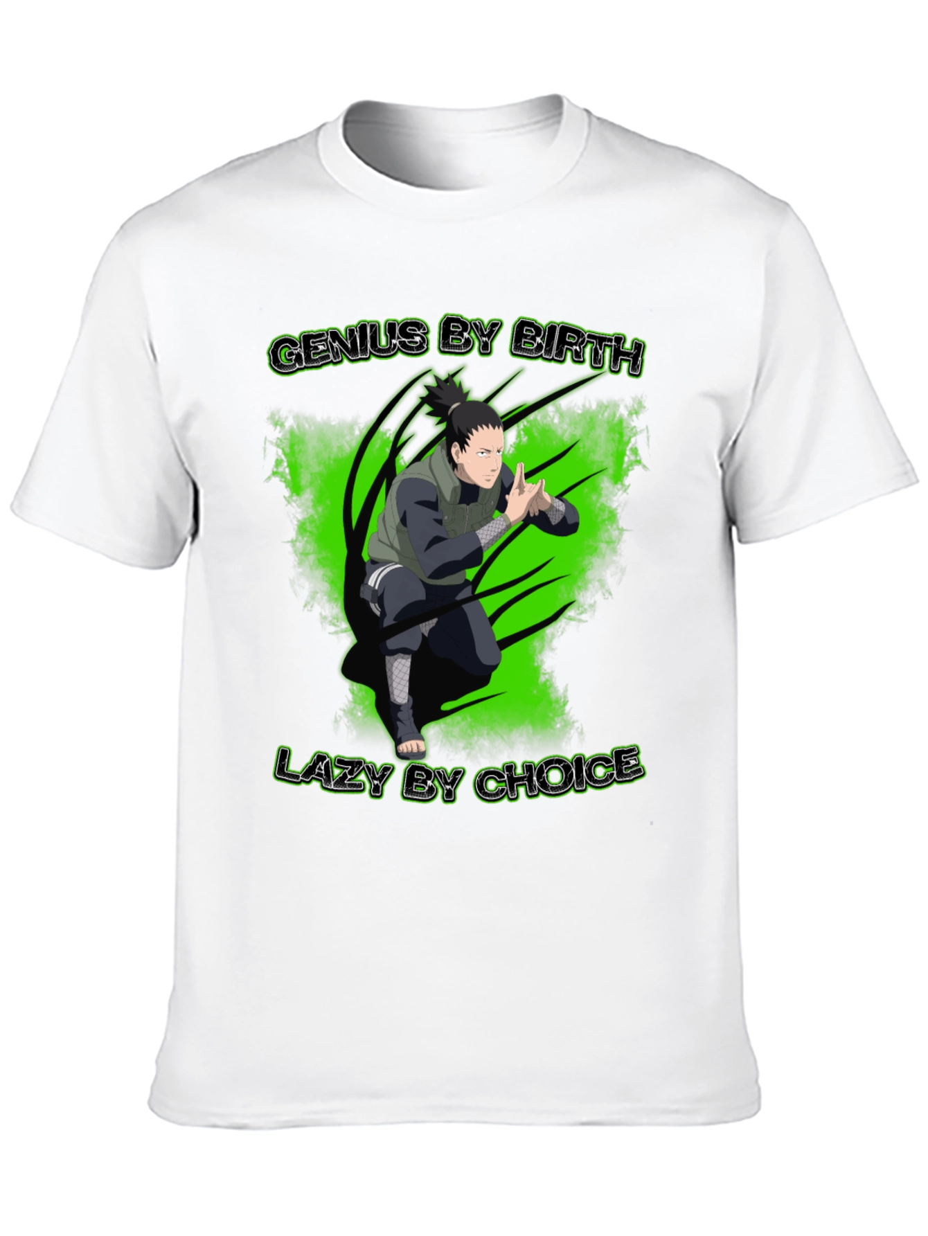 Genius By Birth Lazy By Choice Black Graphic Tee