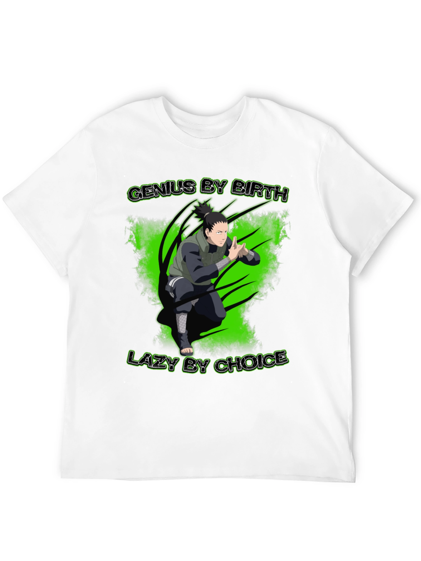 Genius By Birth Lazy By Choice Black Graphic Tee