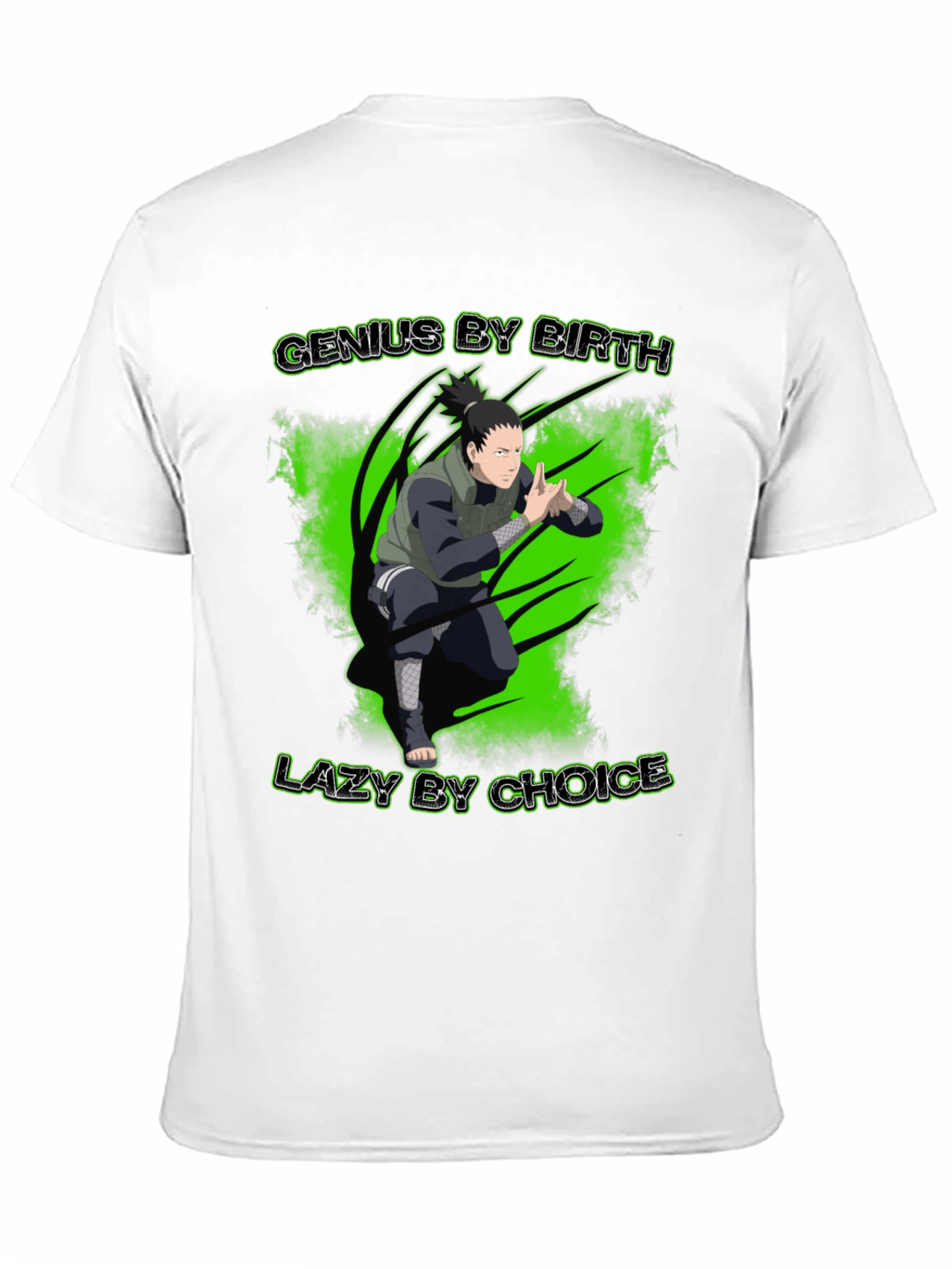Genius By Birth Lazy By Choice Black Graphic Tee