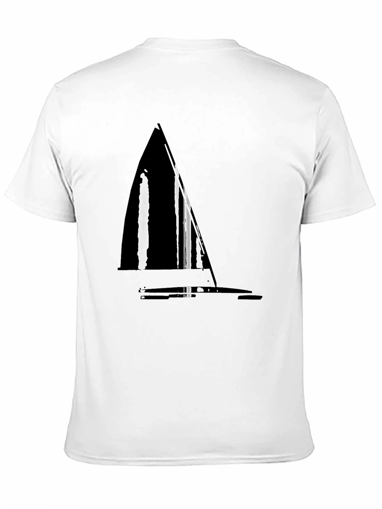 Nautical Sailboat Graphic Tee - Stylish Black T-Shirt