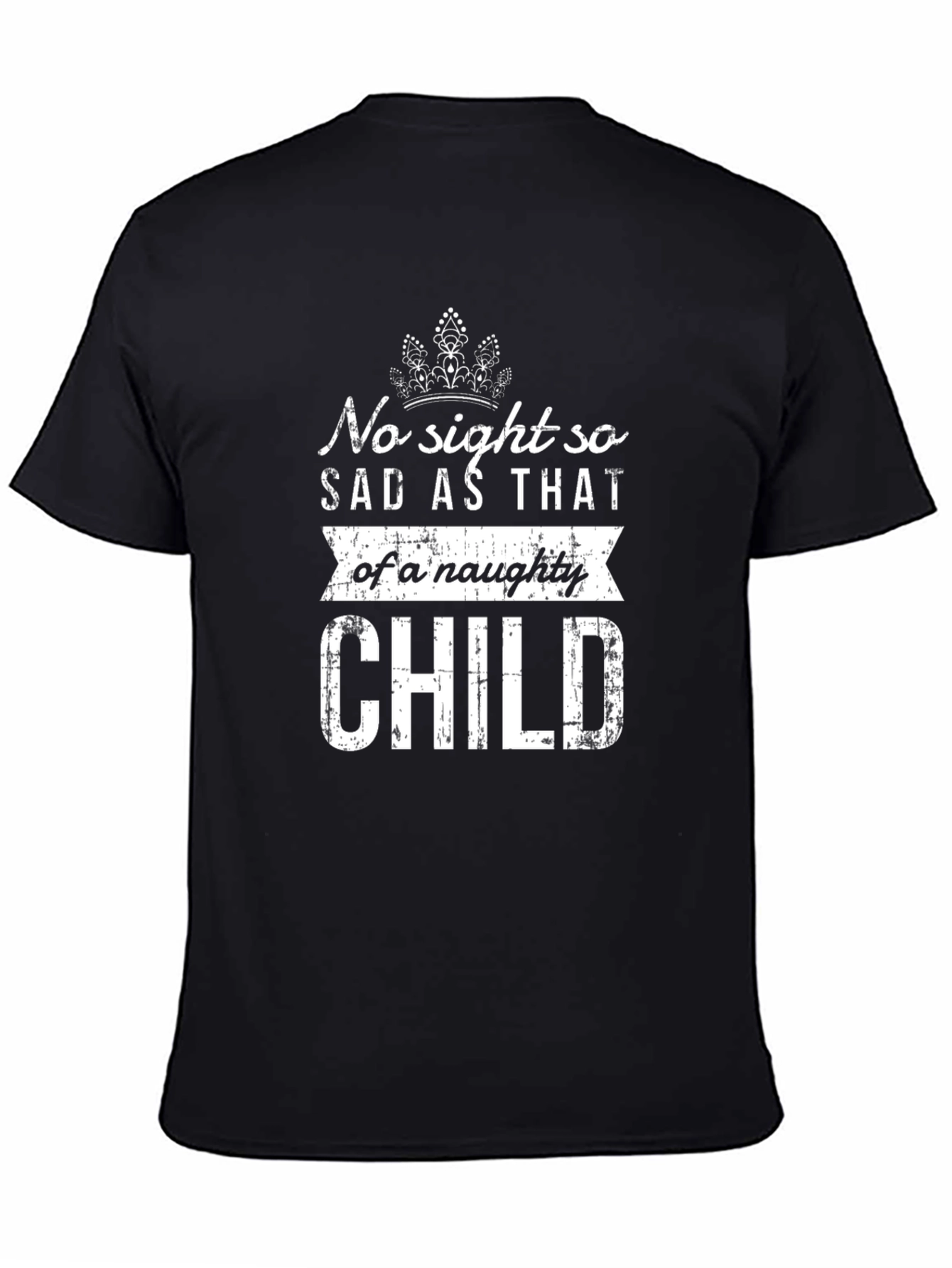 Naughty Child Graphic Tee - Black Cotton Blend