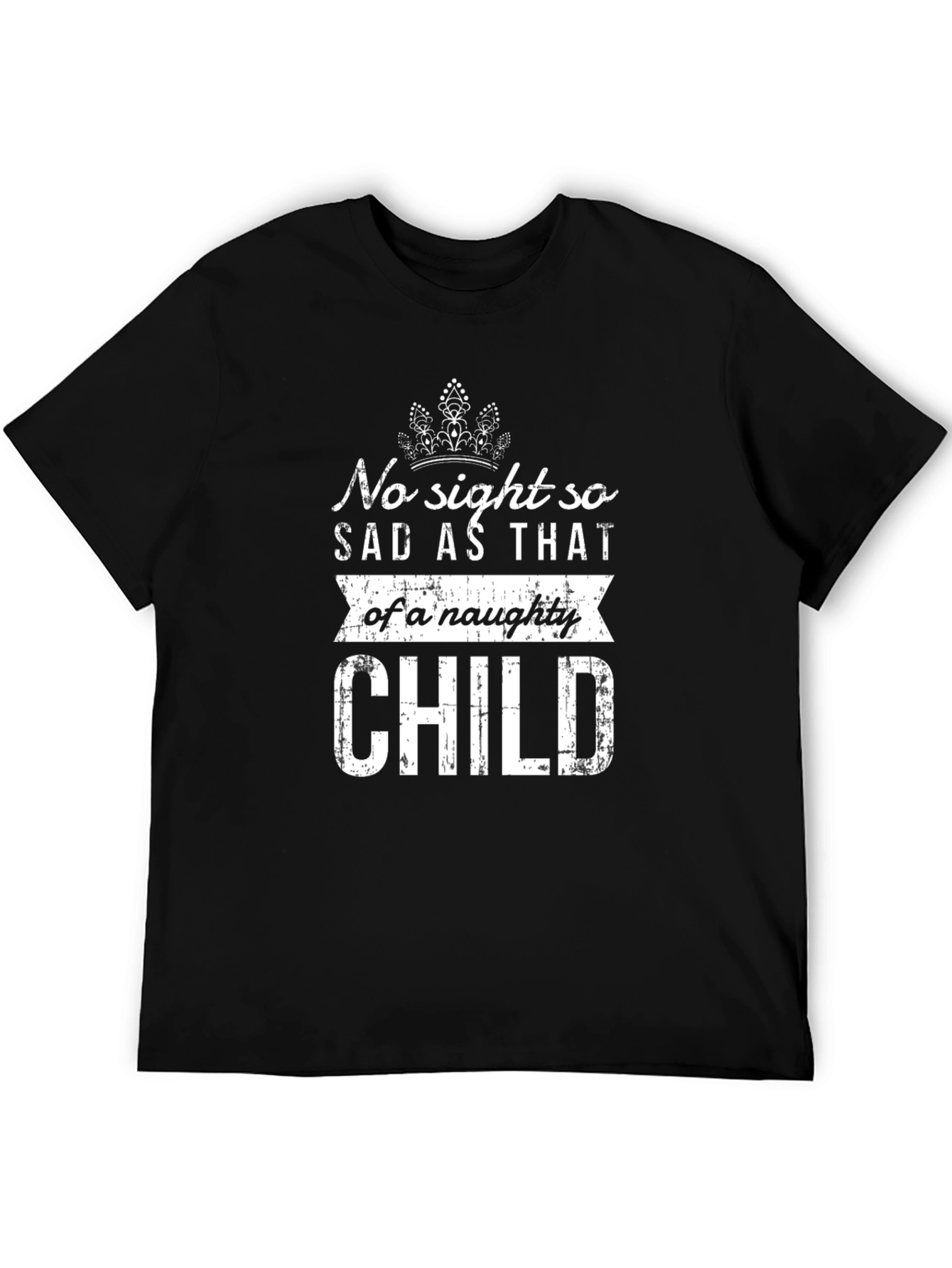Naughty Child Graphic Tee - Black Cotton Blend