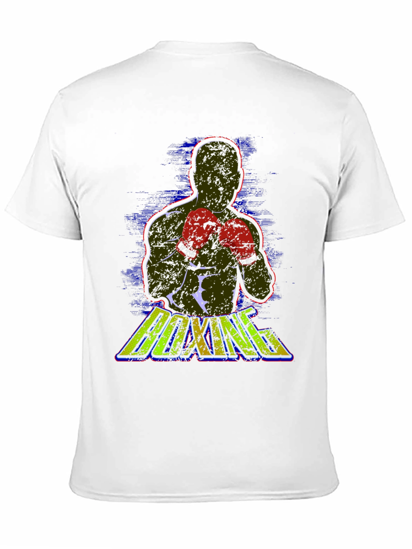 Boxing Graphic Print Crew Neck T-Shirt