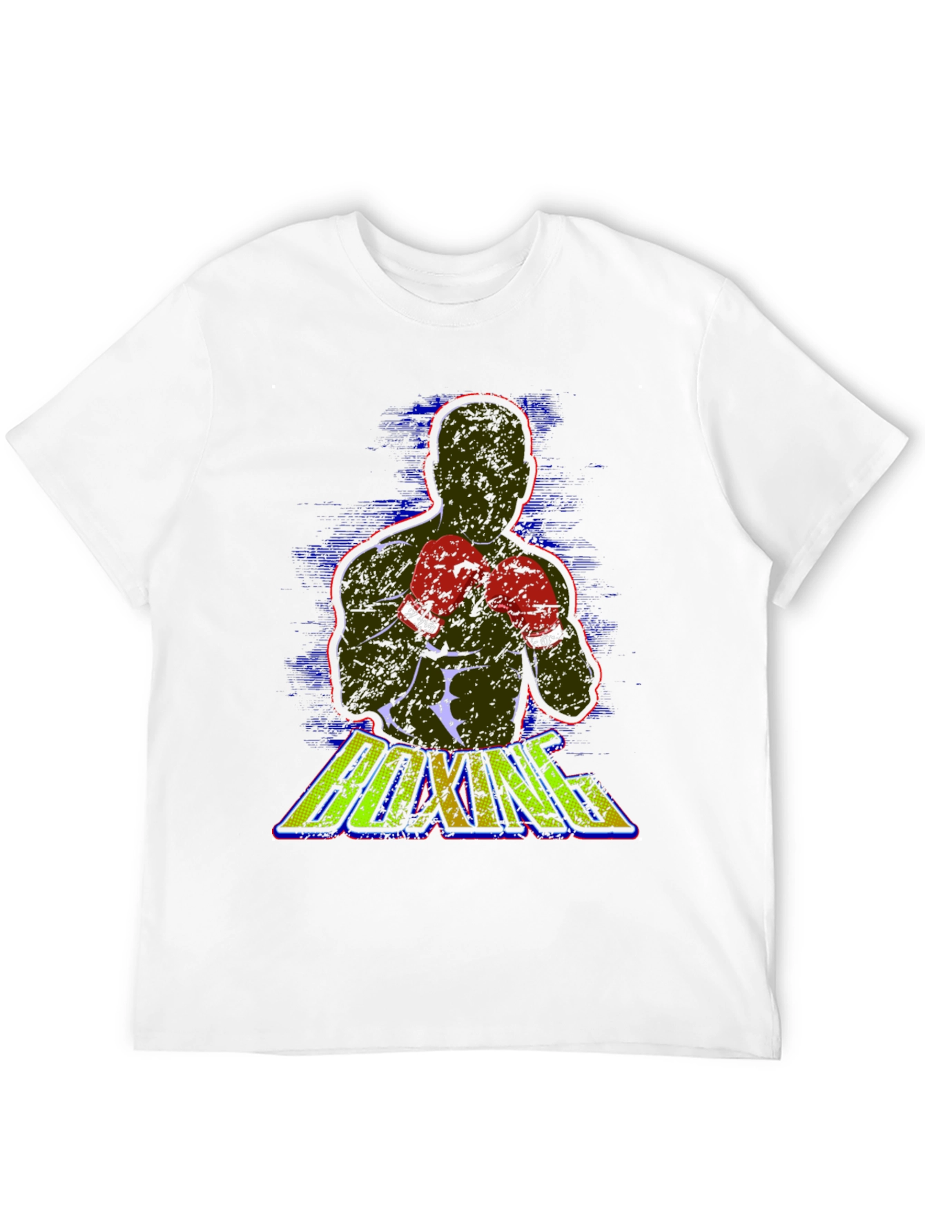 Boxing Graphic Print Crew Neck T-Shirt