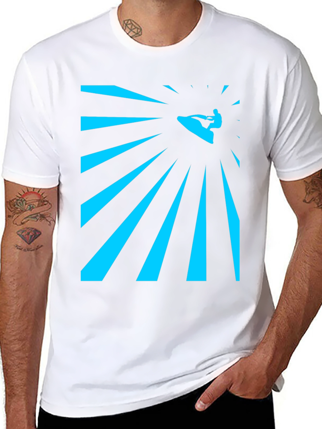 Surfing Graphic Tee - Mens Black T-Shirt