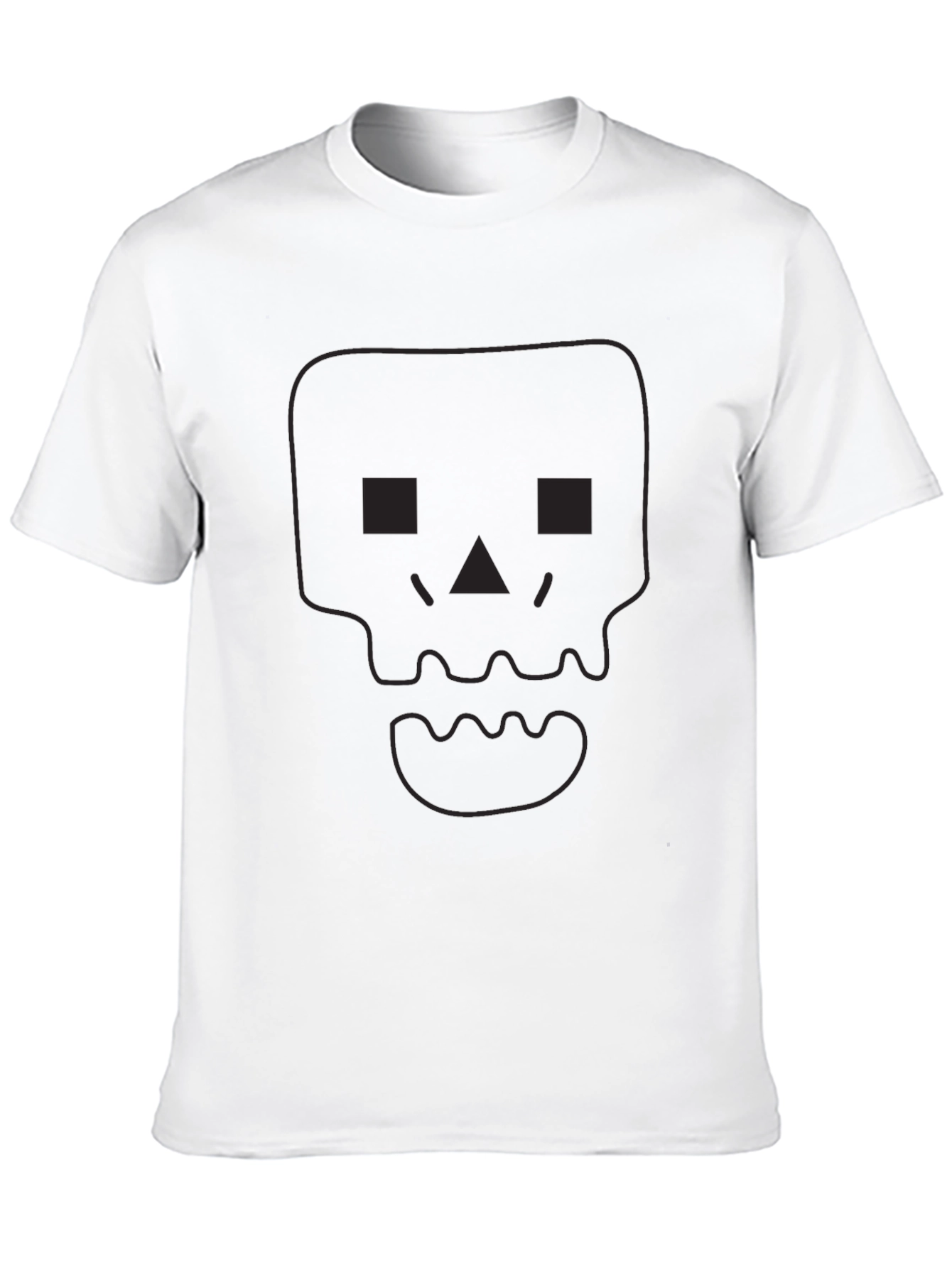 Pixel Skull Black Graphic Tee