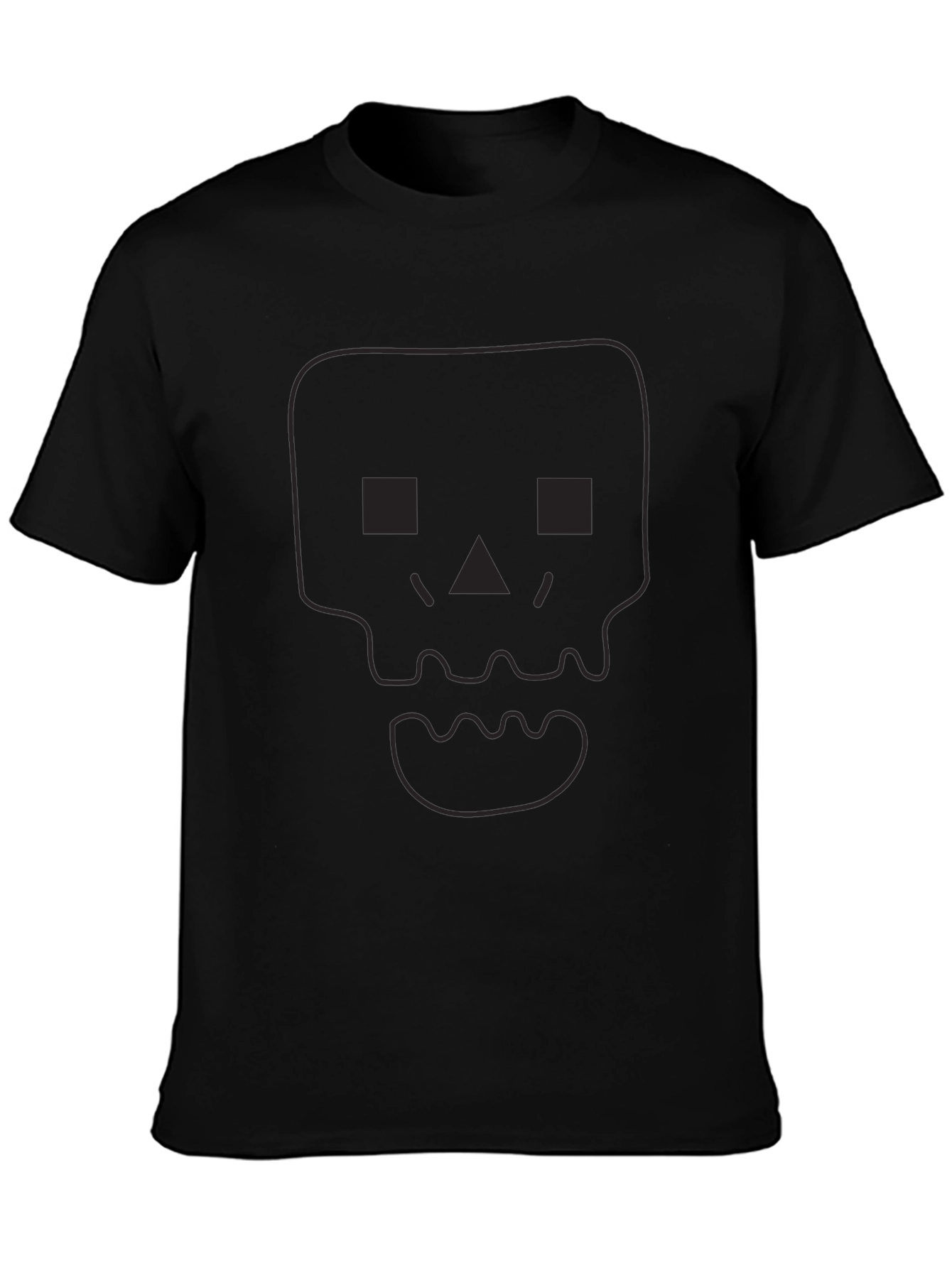 Pixel Skull Black Graphic Tee