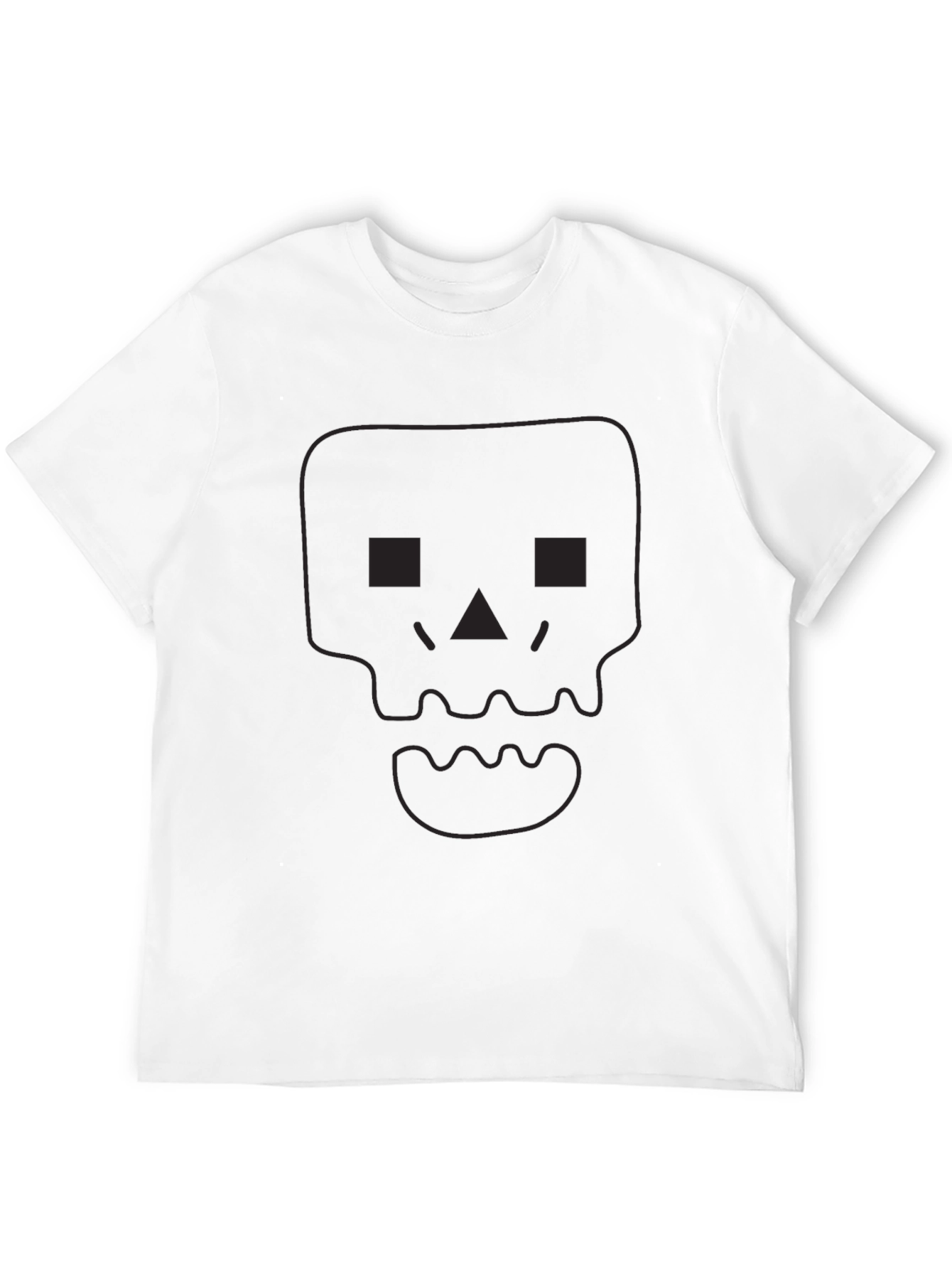 Pixel Skull Black Graphic Tee