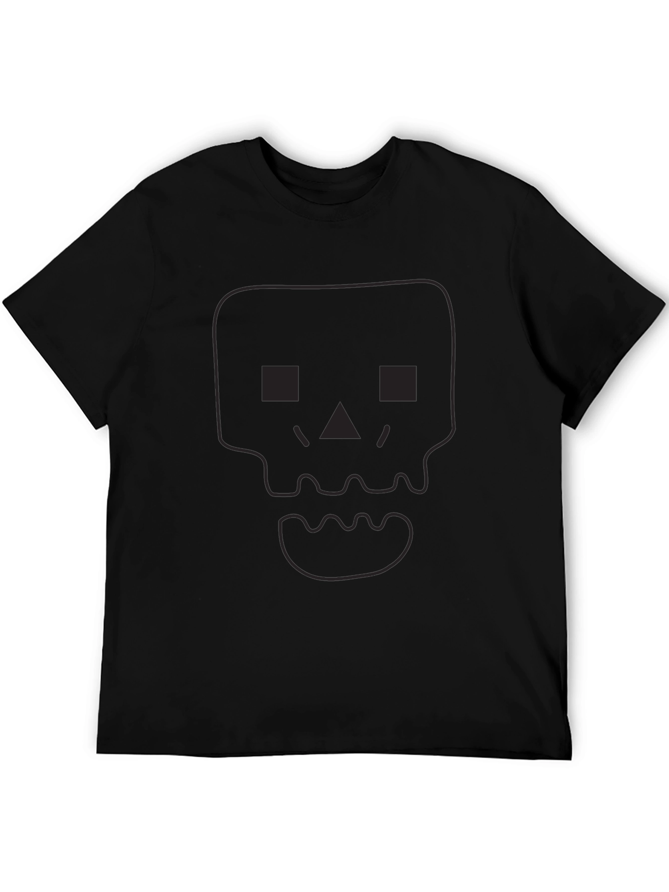 Pixel Skull Black Graphic Tee