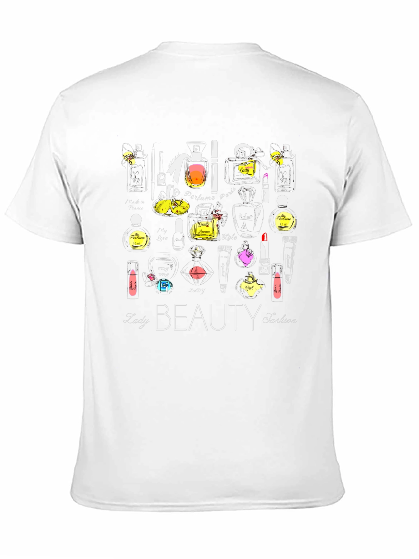 Beauty Fashion T-Shirt - Ladys Perfume & Makeup Design