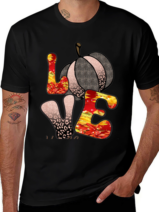 Fall Love Pumpkin Leopard Print T-Shirt