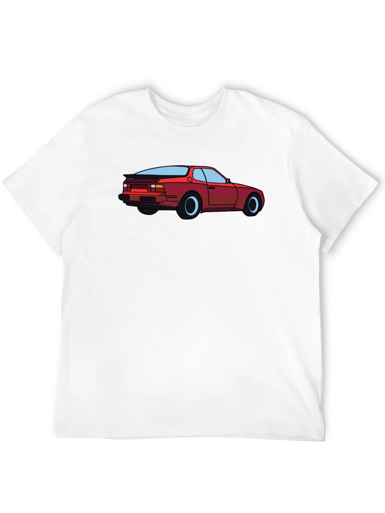 Retro Car Graphic Tee - Black Cotton T-Shirt