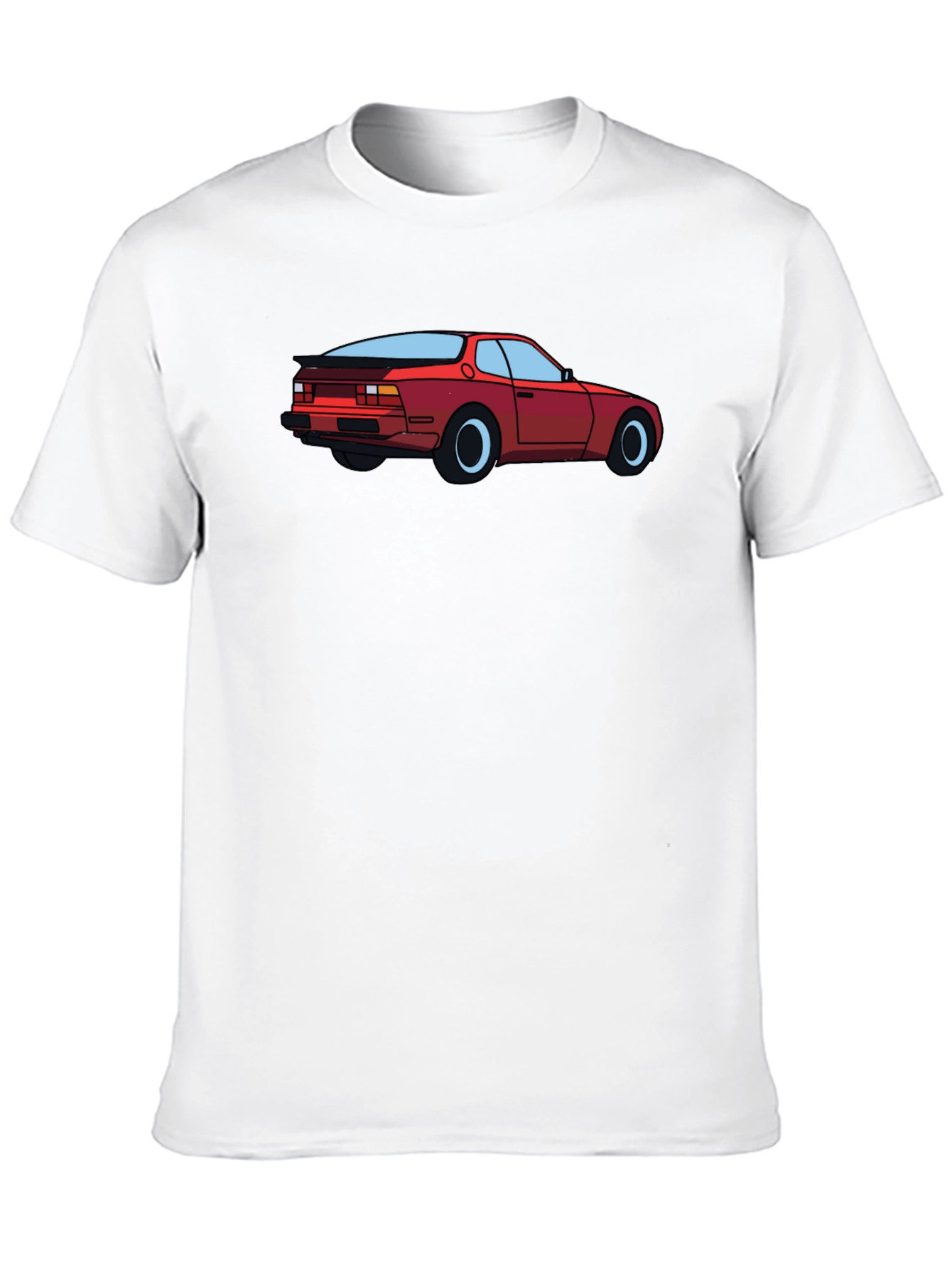 Retro Car Graphic Tee - Black Cotton T-Shirt