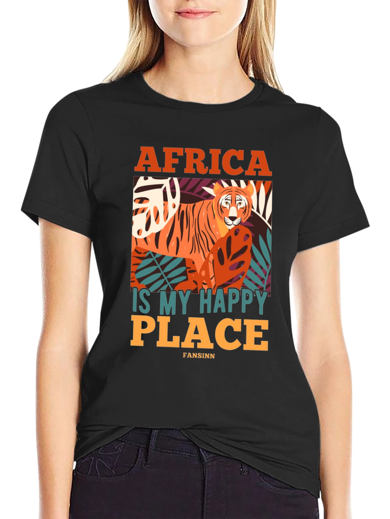 Africa Is My Happy Place Tiger Graphic Tee