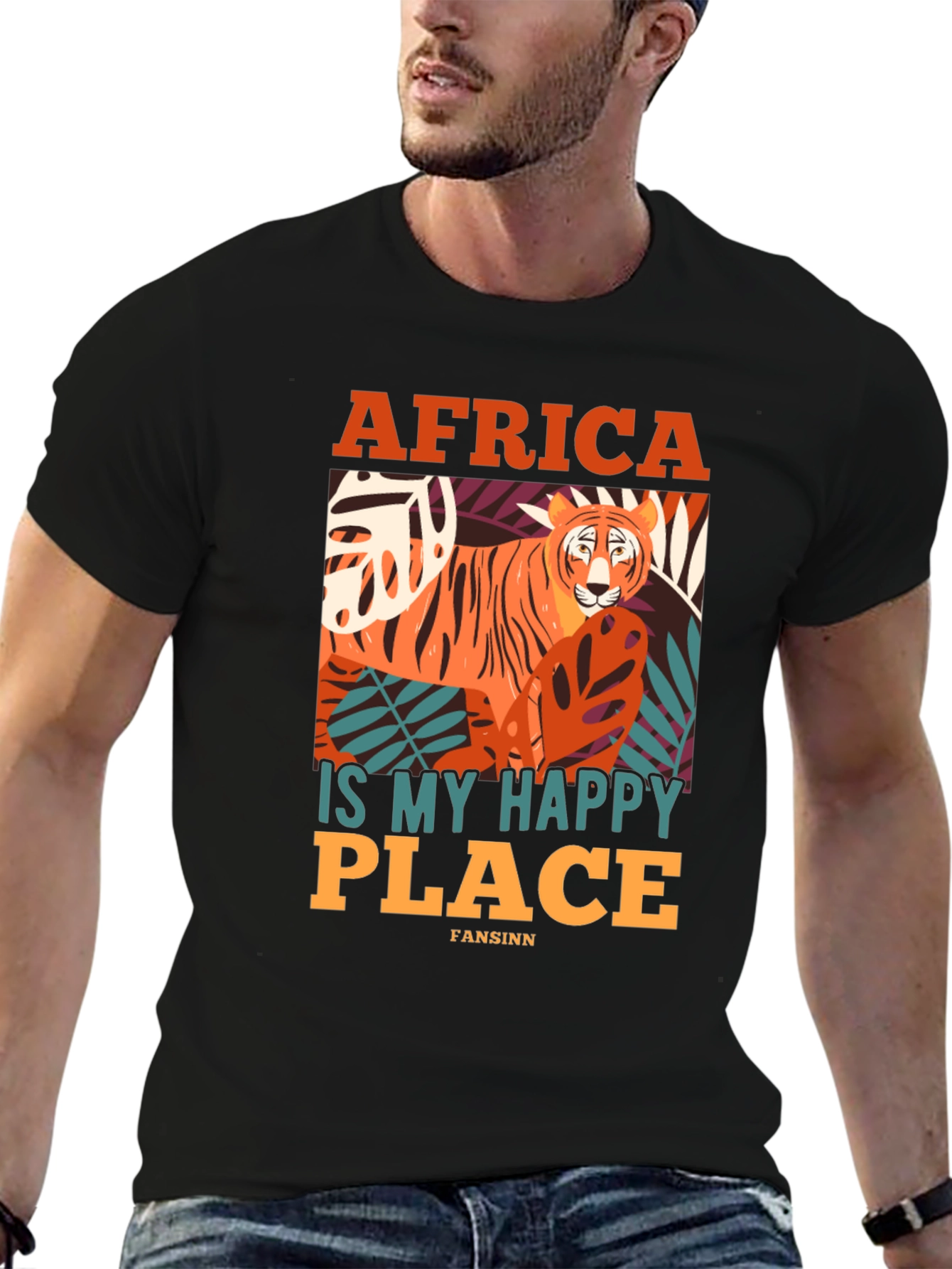Africa Is My Happy Place Tiger Graphic Tee