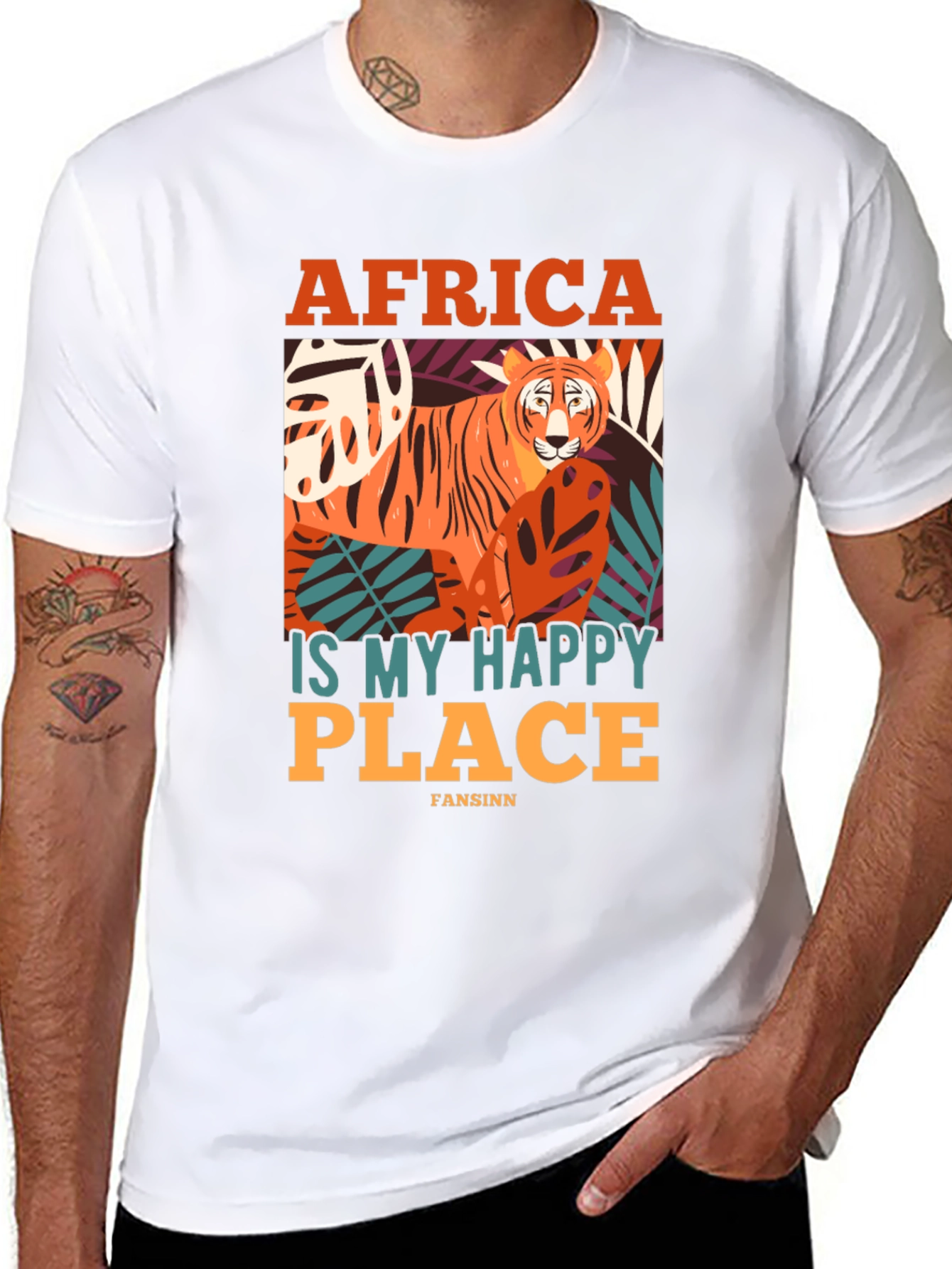 Africa Is My Happy Place Tiger Graphic Tee