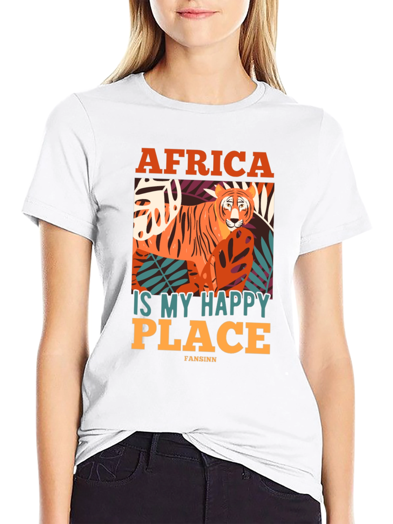 Africa Is My Happy Place Tiger Graphic Tee