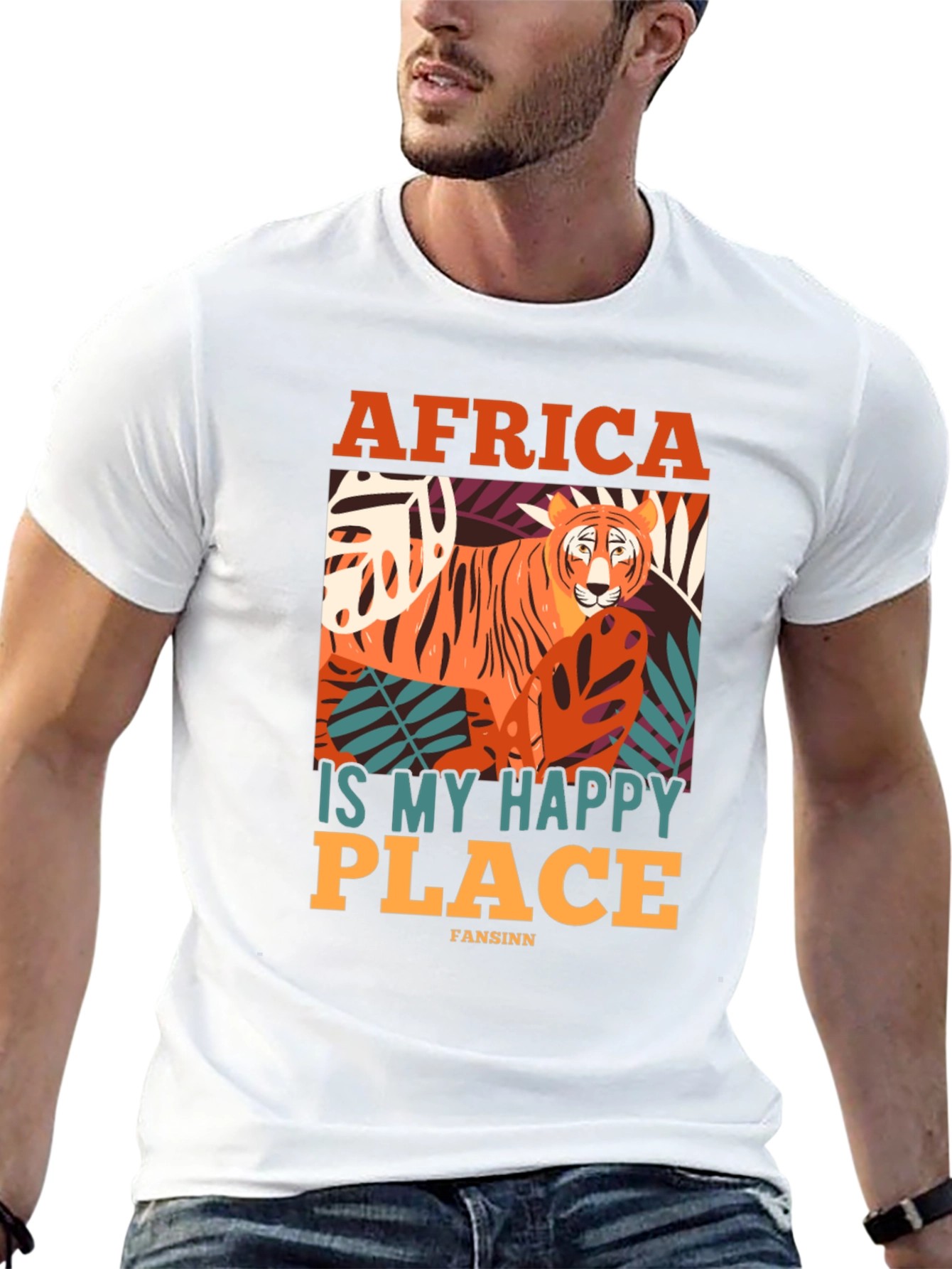 Africa Is My Happy Place Tiger Graphic Tee