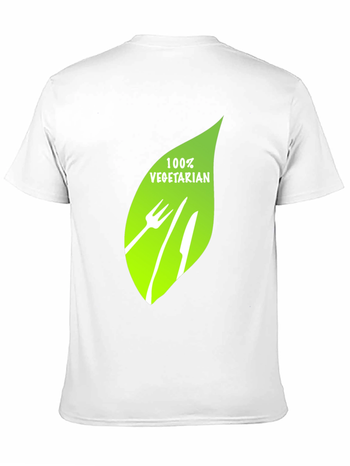 100% Vegetarian Graphic Print Black T-Shirt