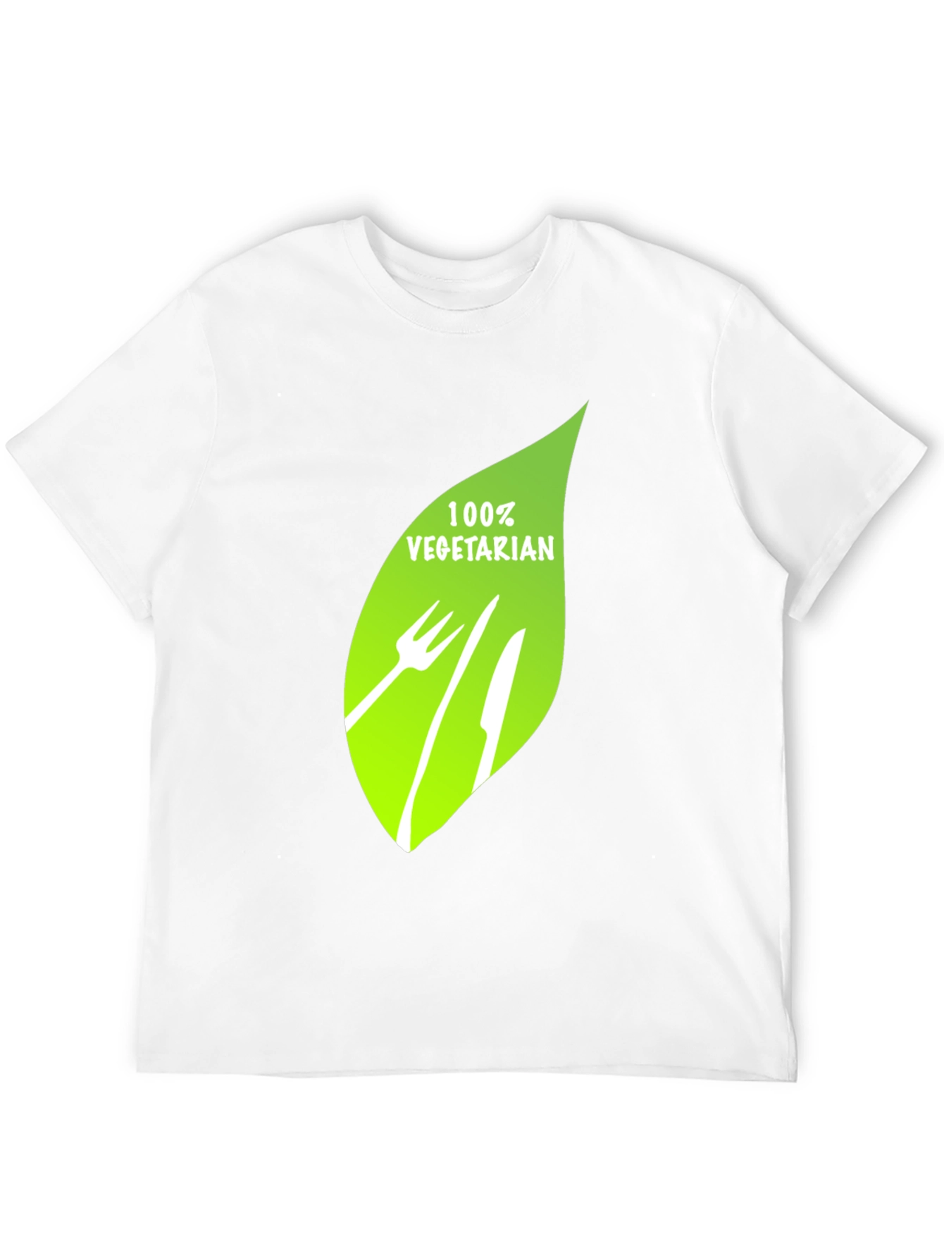 100% Vegetarian Graphic Print Black T-Shirt