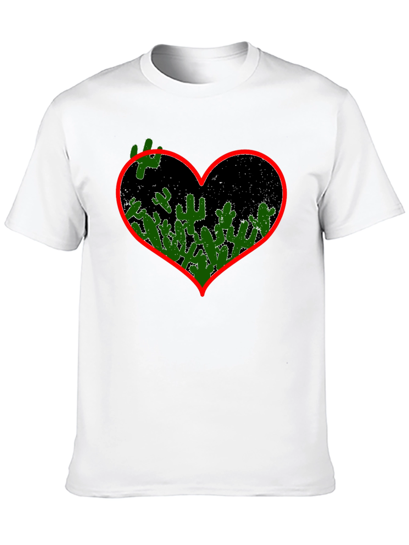 Cactus Heart Graphic Tee - Black