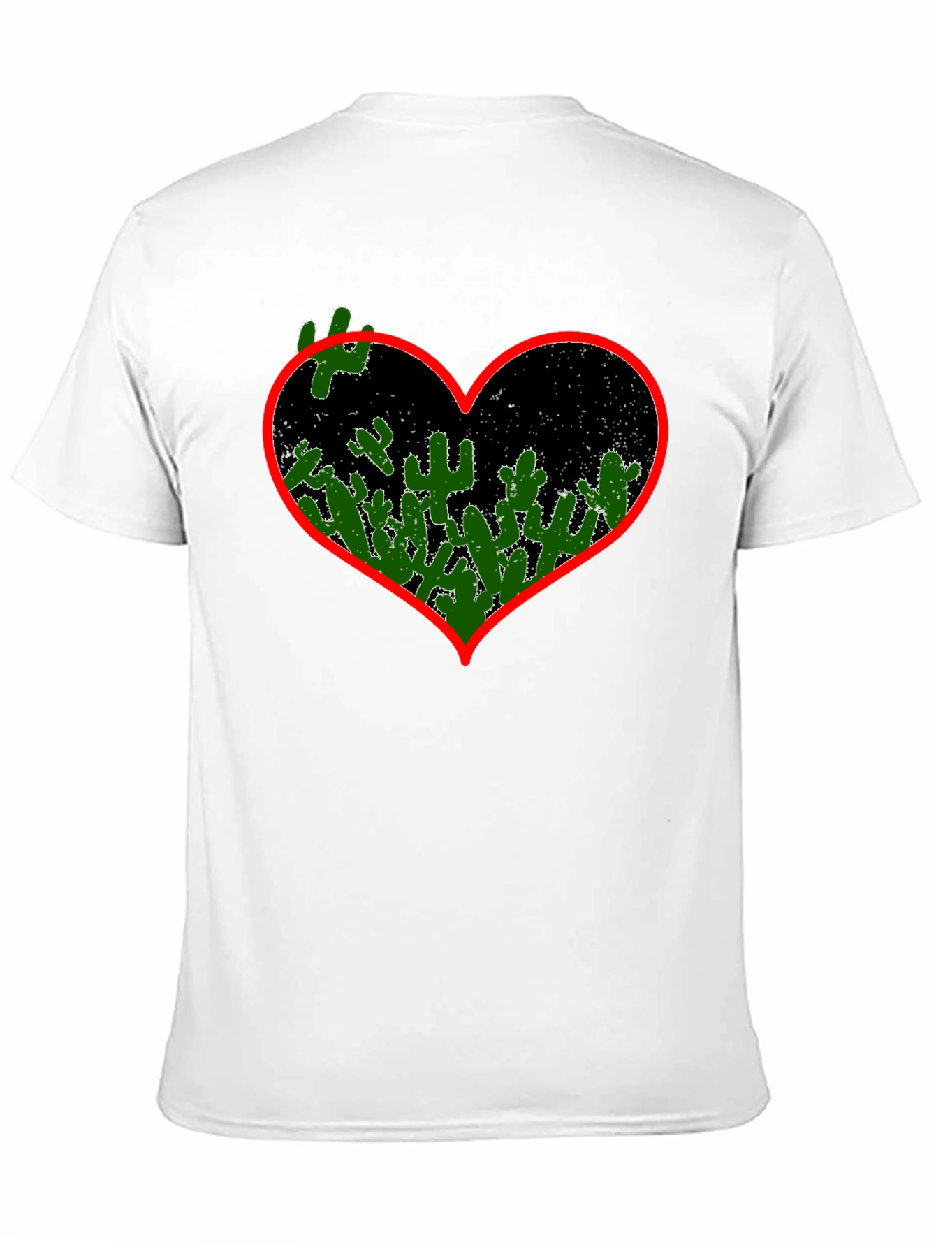 Cactus Heart Graphic Tee - Black