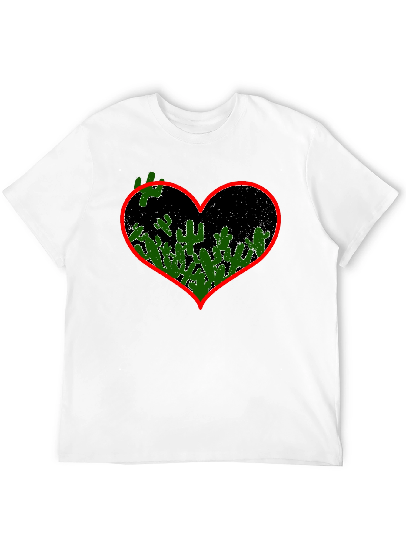 Cactus Heart Graphic Tee - Black