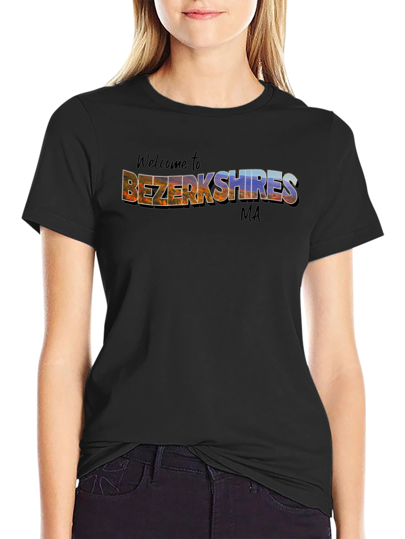 Welcome to Bezerkshires MA Black T-Shirt