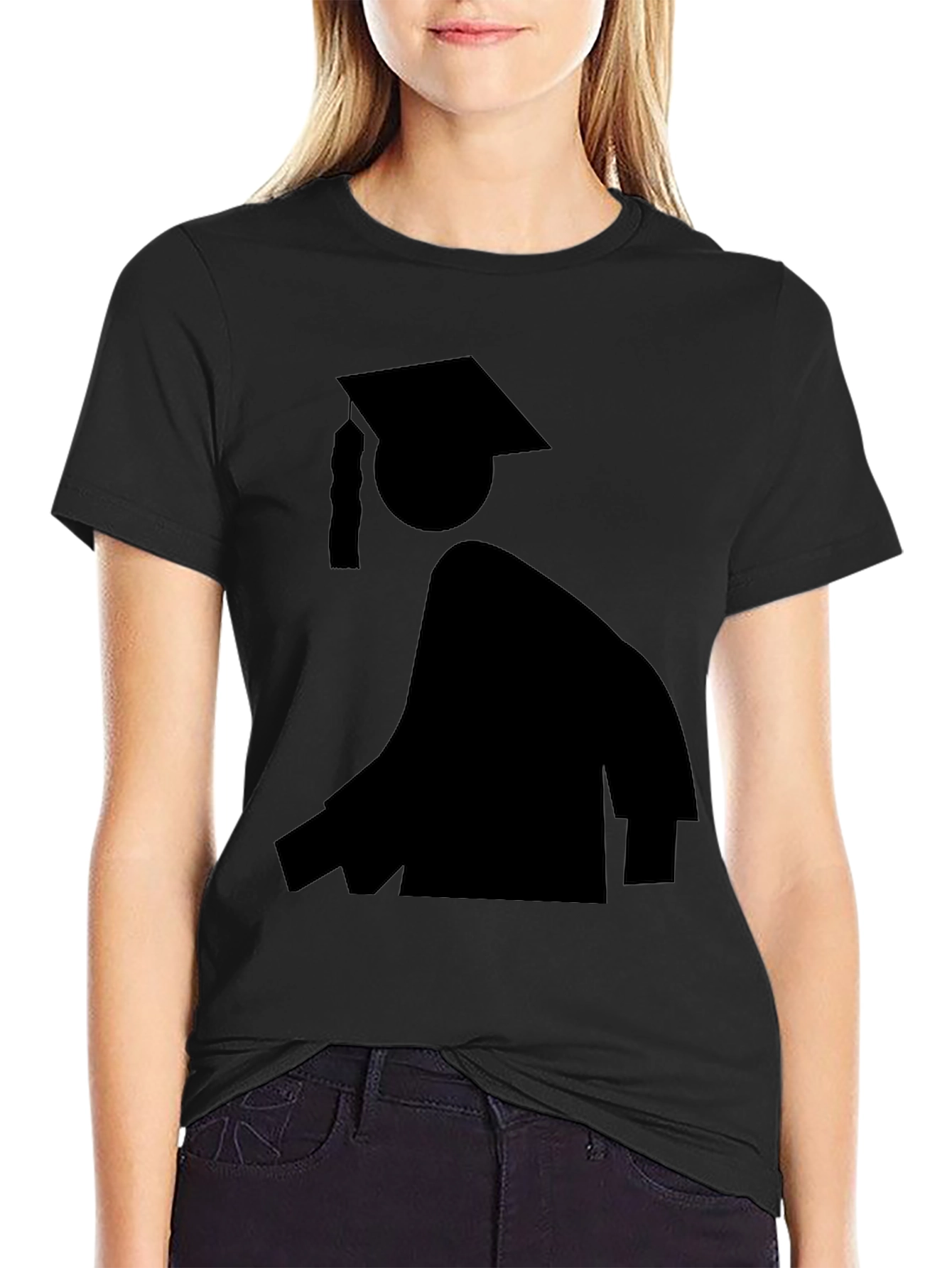 Graduation Silhouette Black T-Shirt