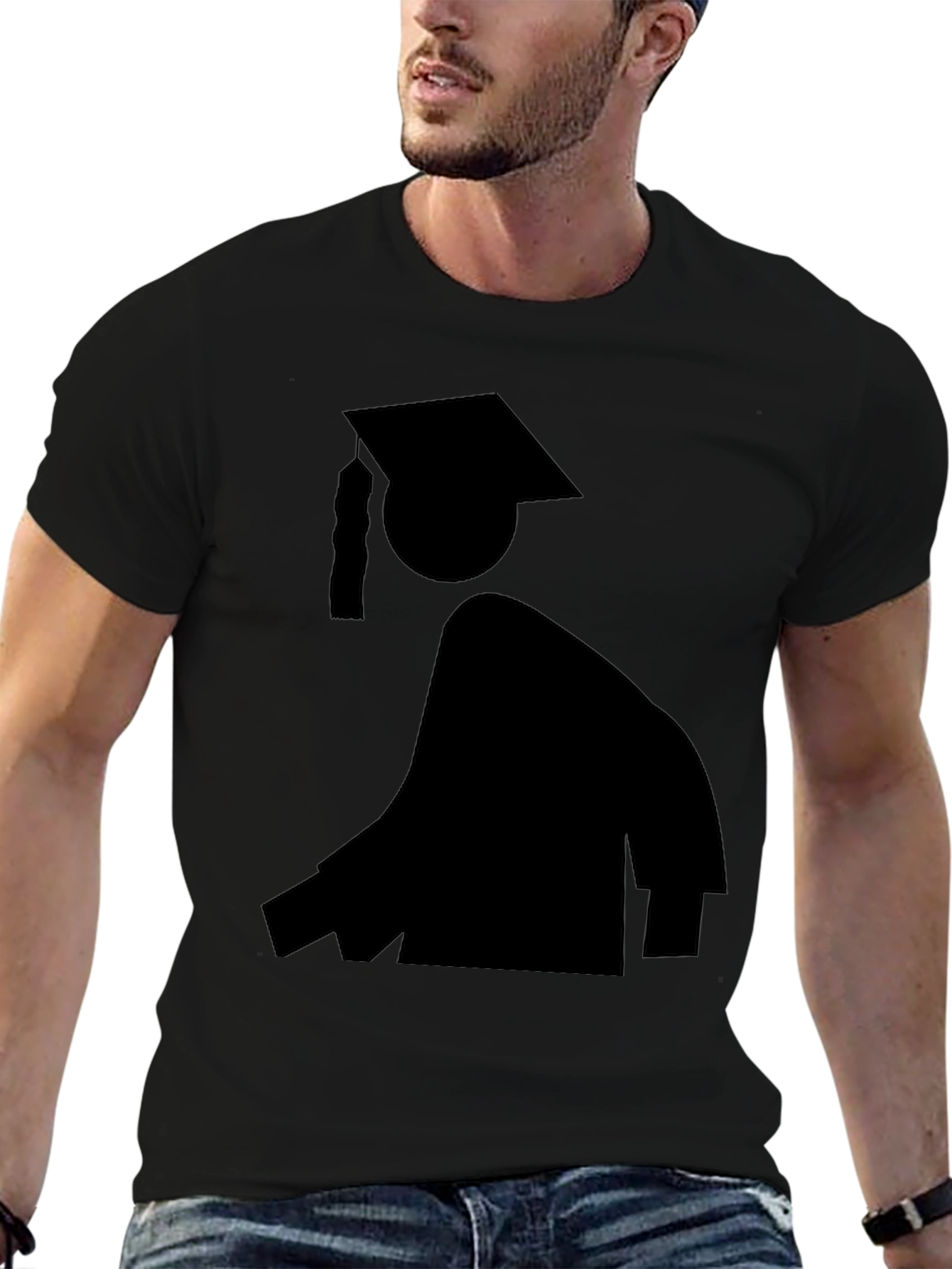 Graduation Silhouette Black T-Shirt