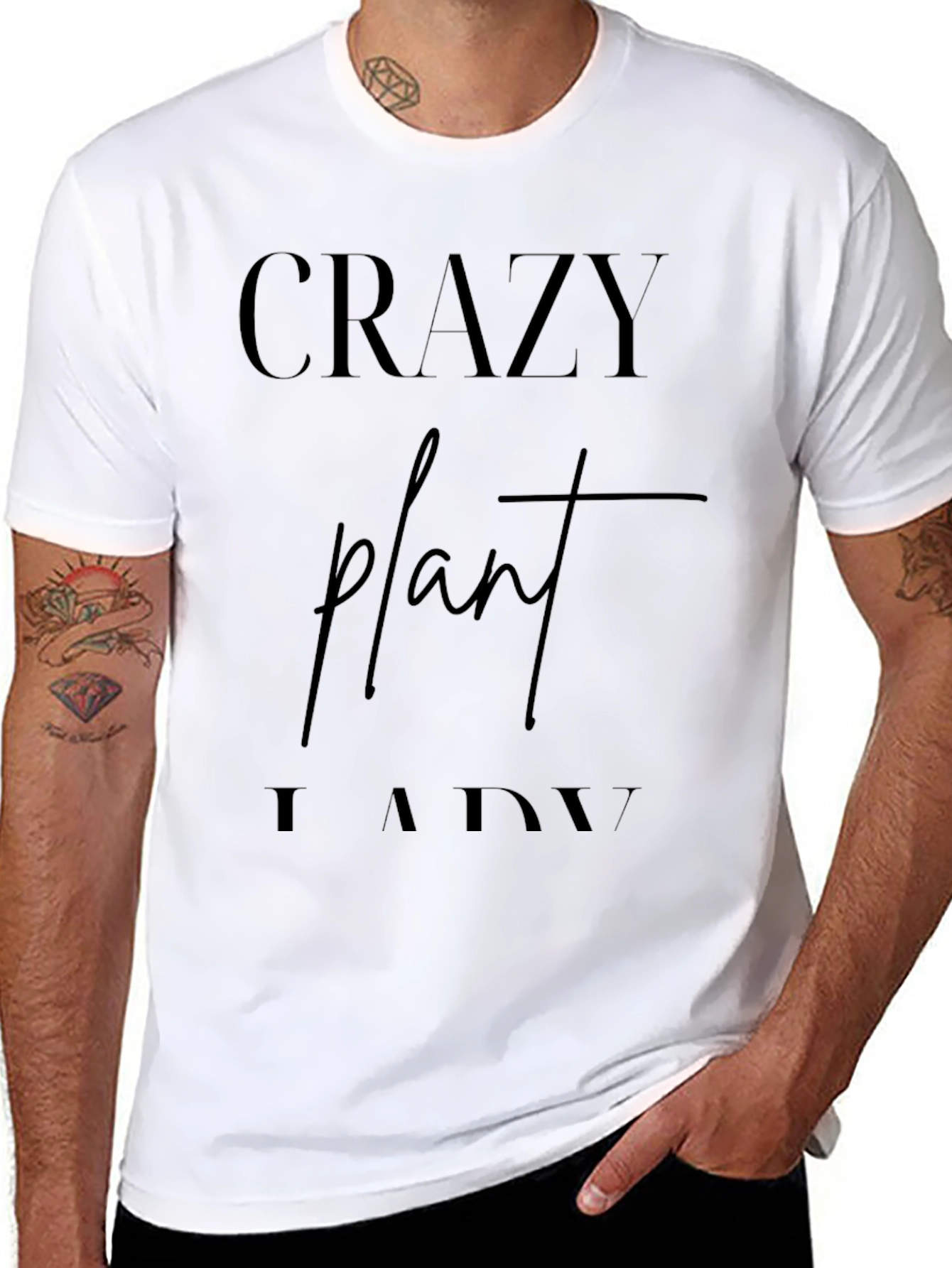 Crazy Plant Lady Graphic Tee - Black T-Shirt