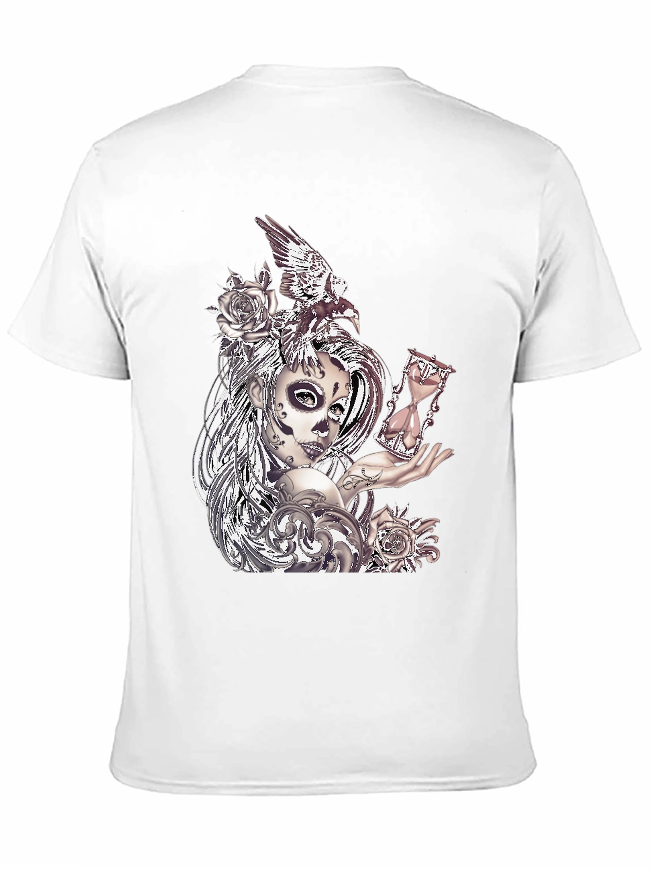 Sugar Skull Woman & Raven Graphic Tee